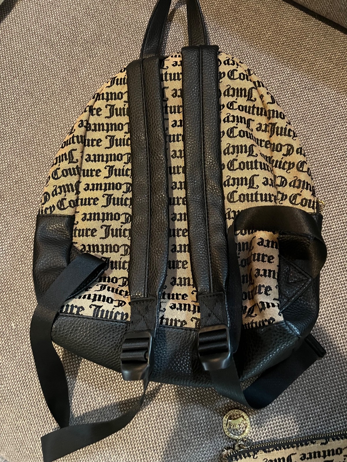 Juicy Couture logo backpack with pouch