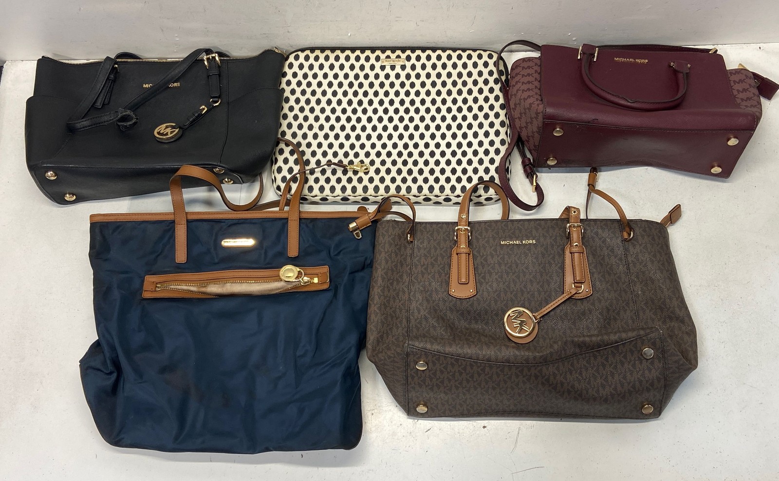 Michael Kors Designer Handbag Tote Bundle Mixed Brands Lot of 5