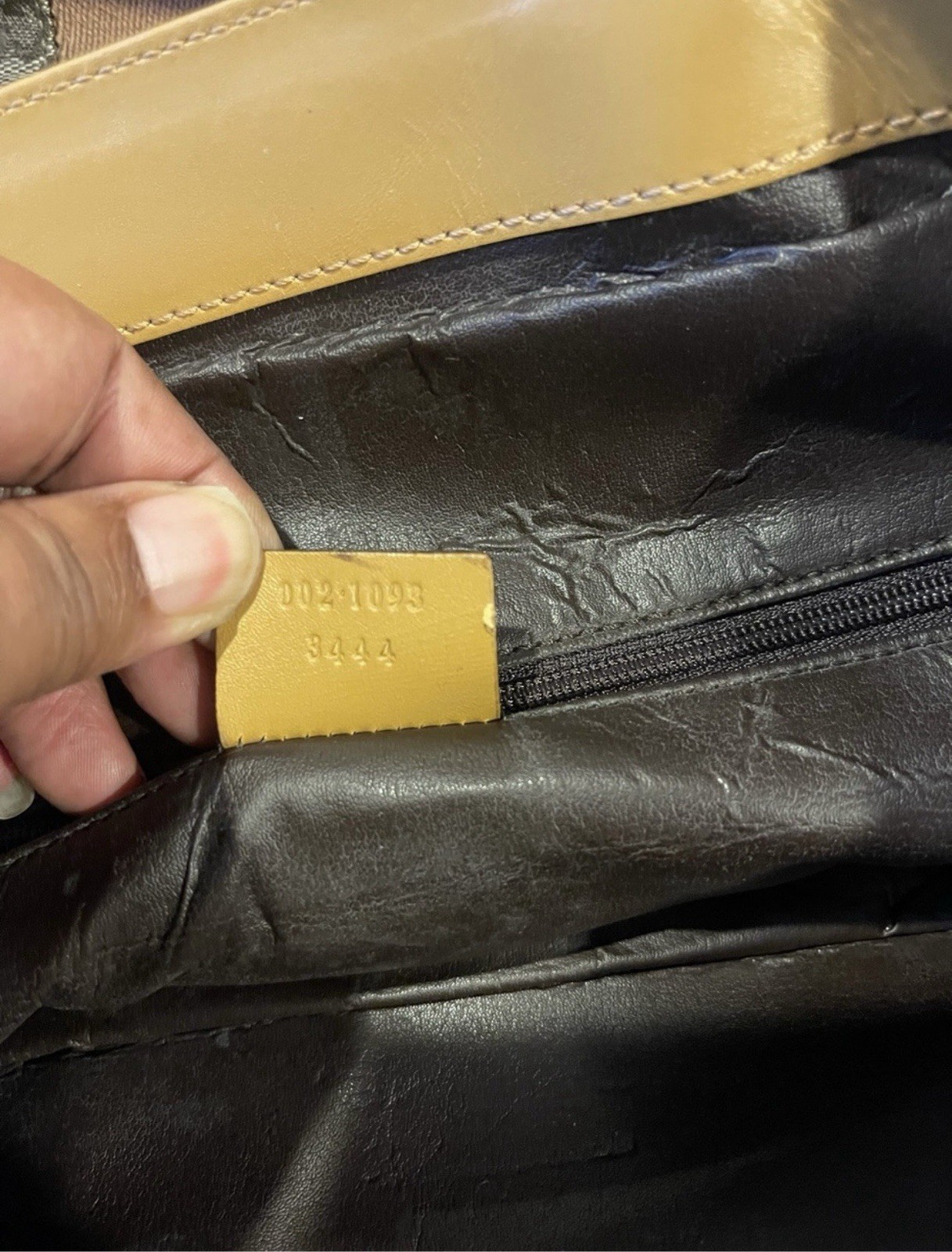 Gucci GG Pattern Tote Bag Beige Brown Red Stripe Top Handle Inner Pockets