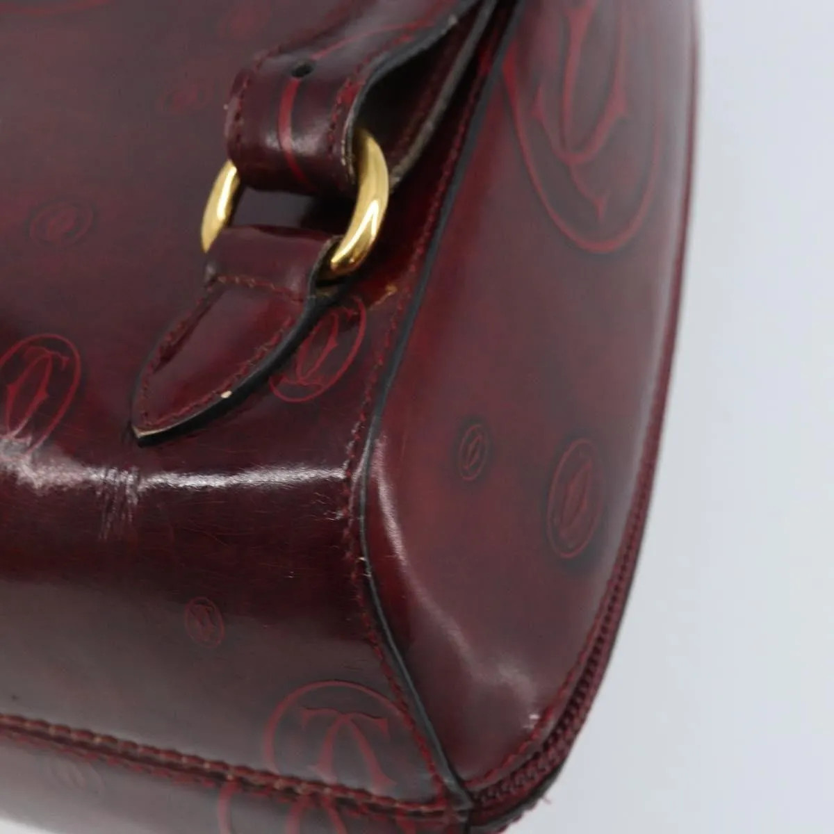 Cartier Happy Birthday Patent Leather Burgundy Patent_ Backpack