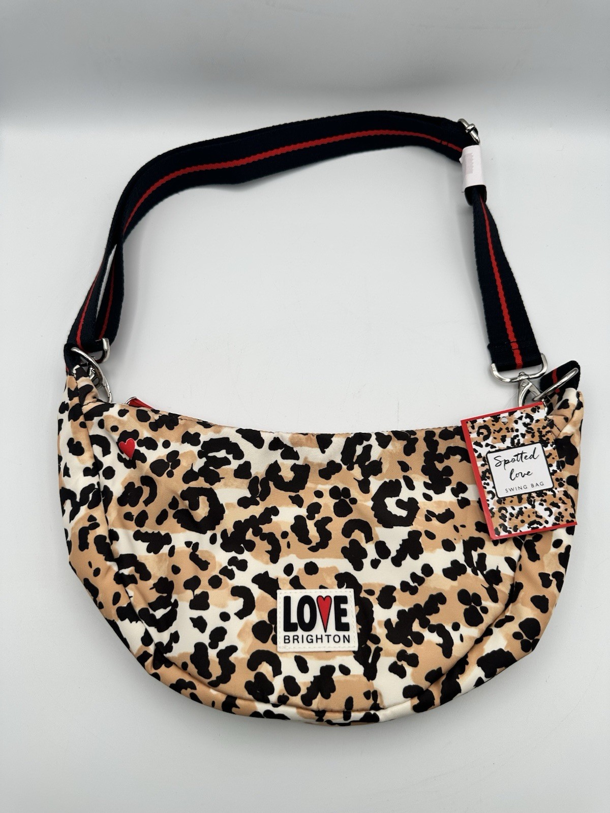 Brighton Spotted Love Swing Bag Crossbody Leopard Print New With Tags Vietnam