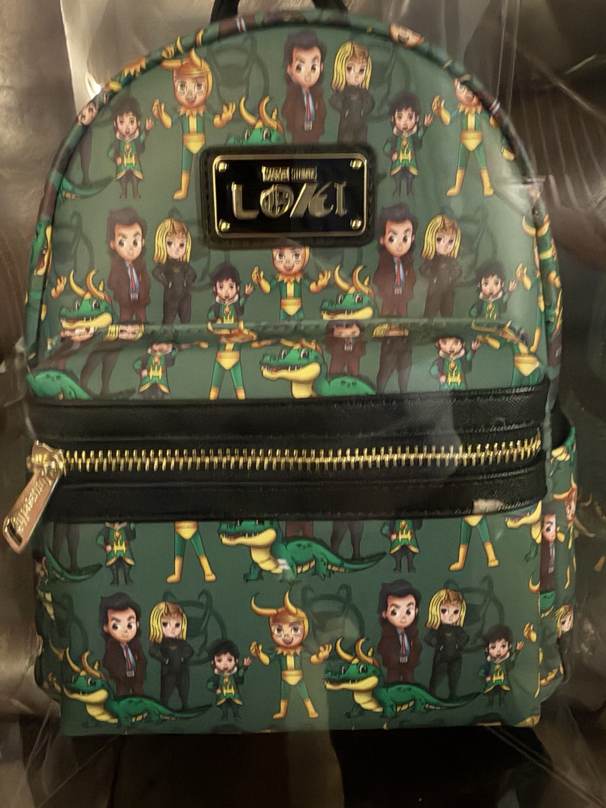 Loungefly Marvel Loki Chibi Mini Backpack TVA Sylvie Mobius Alligator Loki NWT