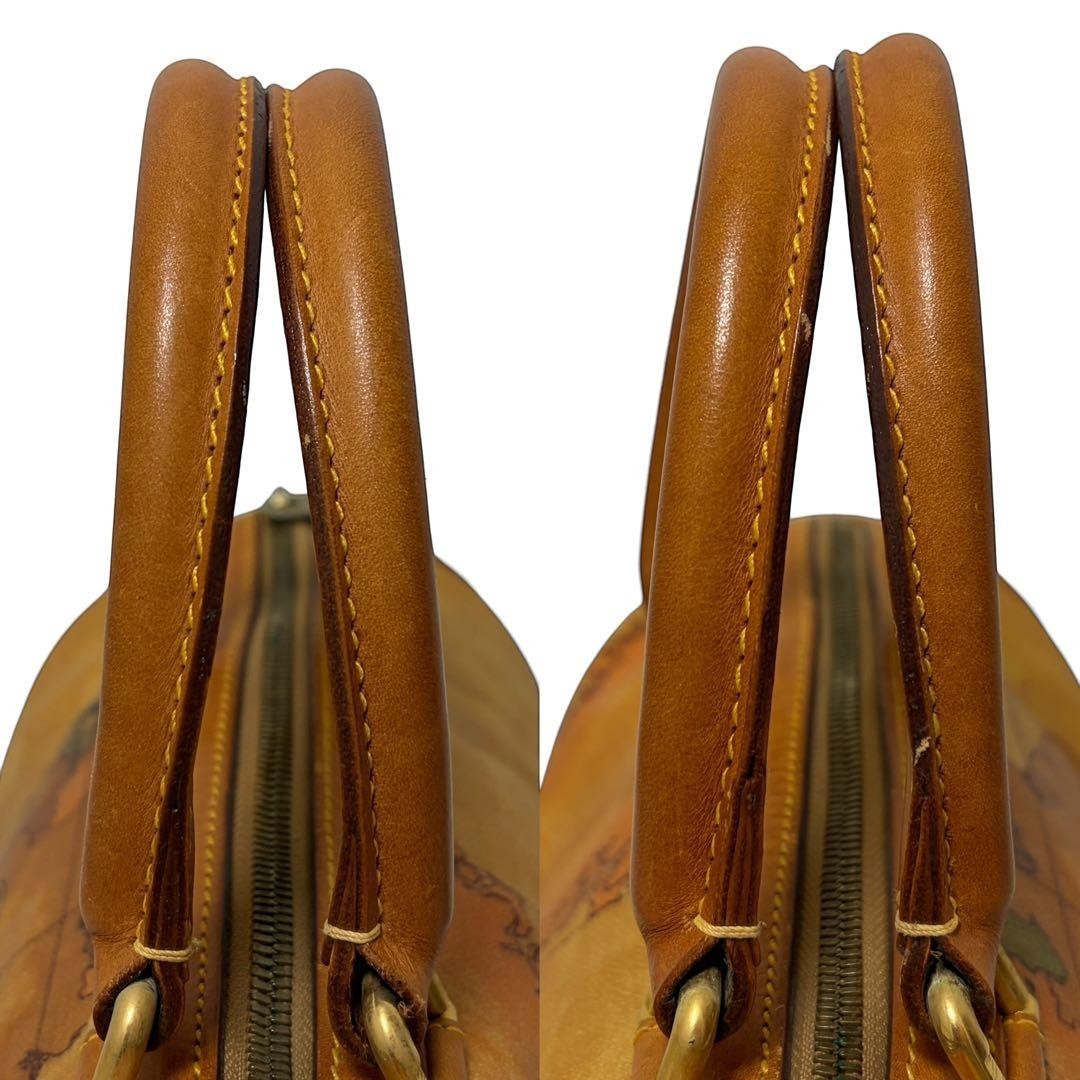 Auth Prima Classe Mini Boston Bag Handbag PVC Brown Used