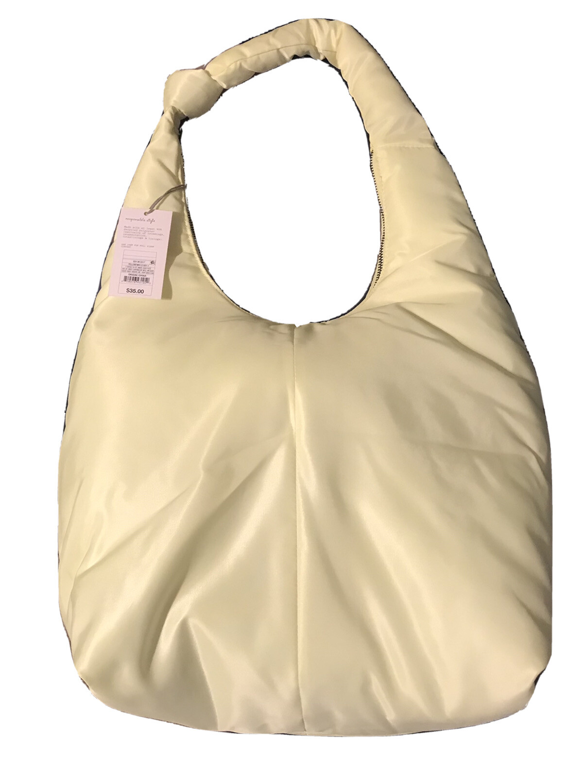 a new day crossbody bag yellow/white, 90% recycled polyester