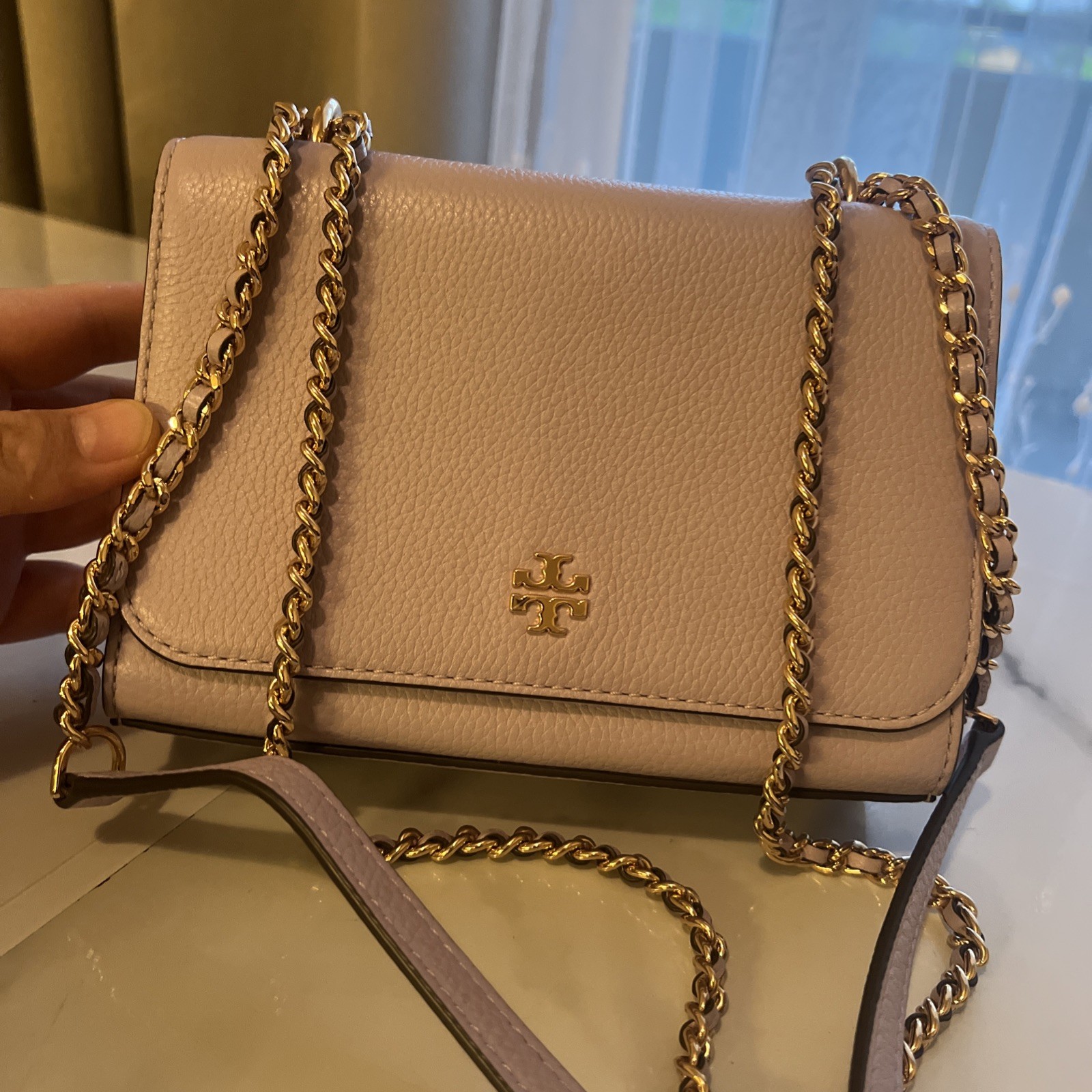 TORY BURCH Carter Adjustable Shoulder Bag Crossbody Purse Purple 😻