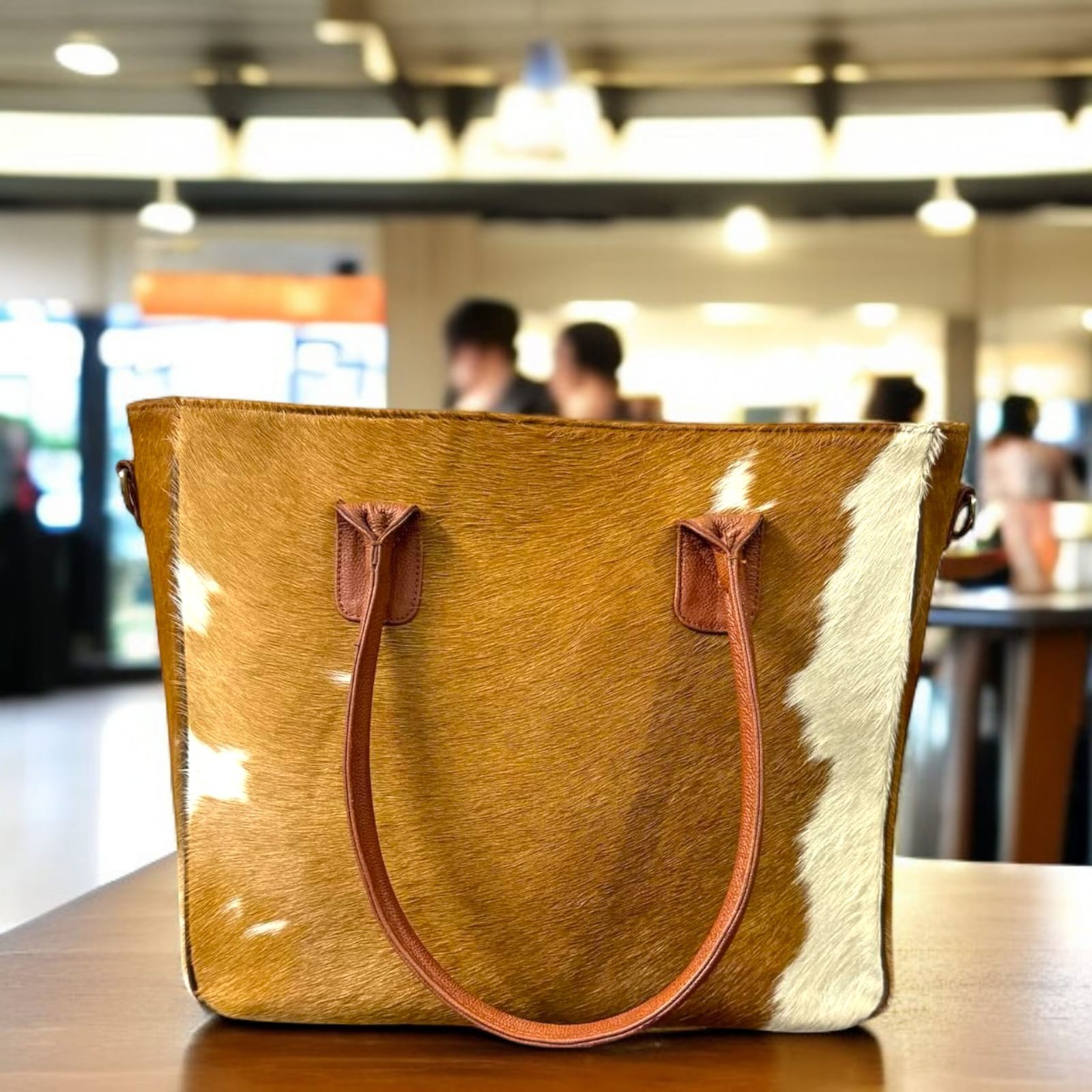 Handmade Cowhide Leather Tote Bag | Hair-On Hide Purse