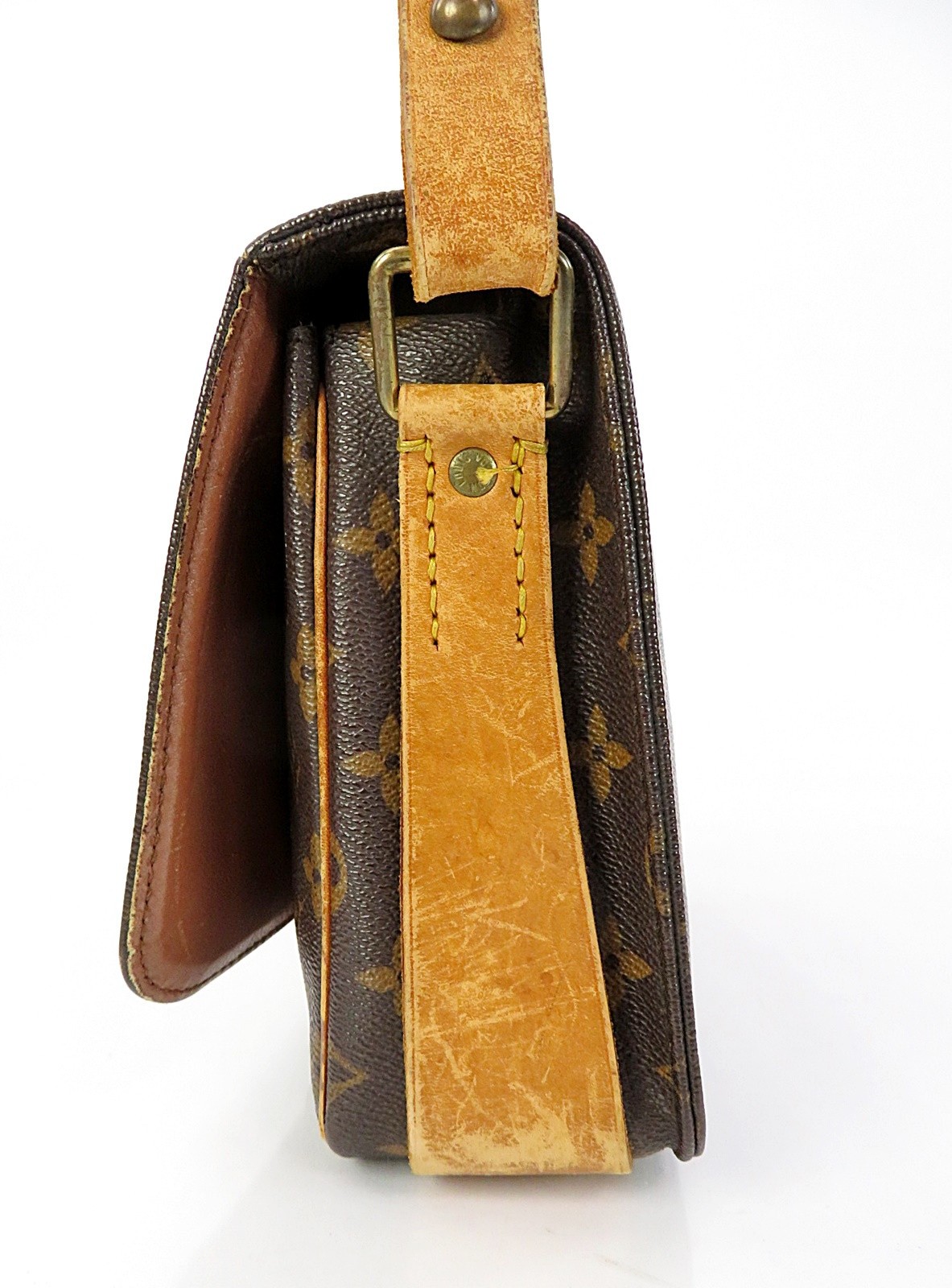 Authentic LOUIS VUITTON Cartouchiere MM Monogram Shoulder Bag Purse #64018