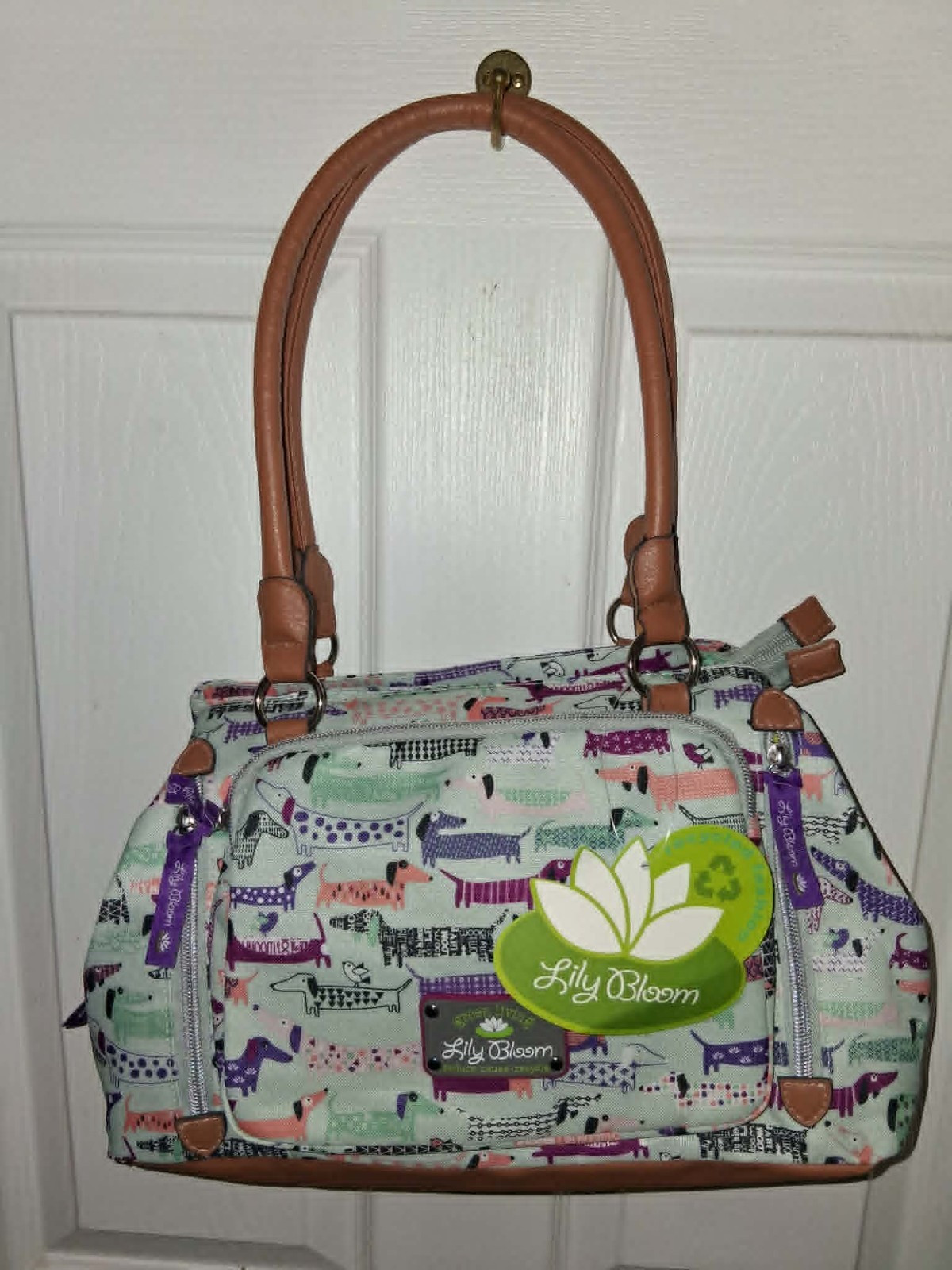 Lily Bloom Dachshund Totally Pawsome Maggie Satchel Handbag Purse – Retired NWT