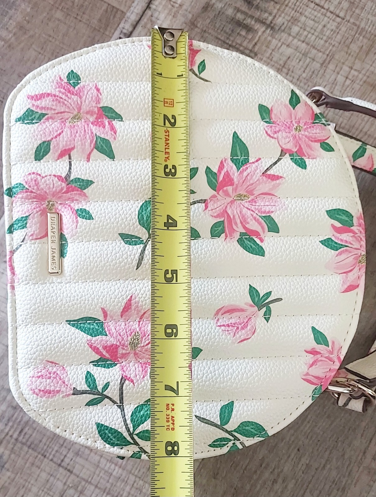 Draper James Train Case Purse Bag In Magnolia Flower Print Antique White EUC!