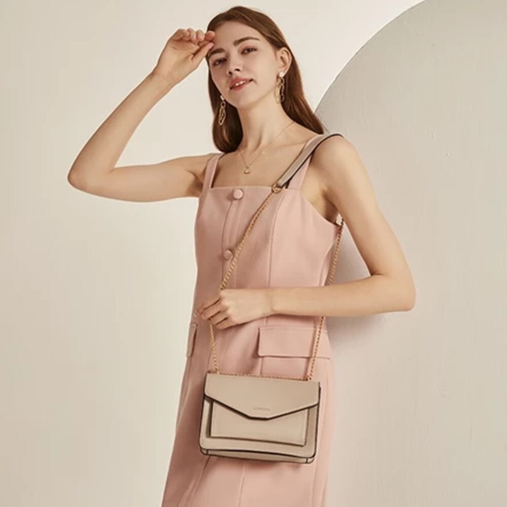 MOSSDOOM Bag Rectangle Shoulder High Capacity For Women Simple Style Korean