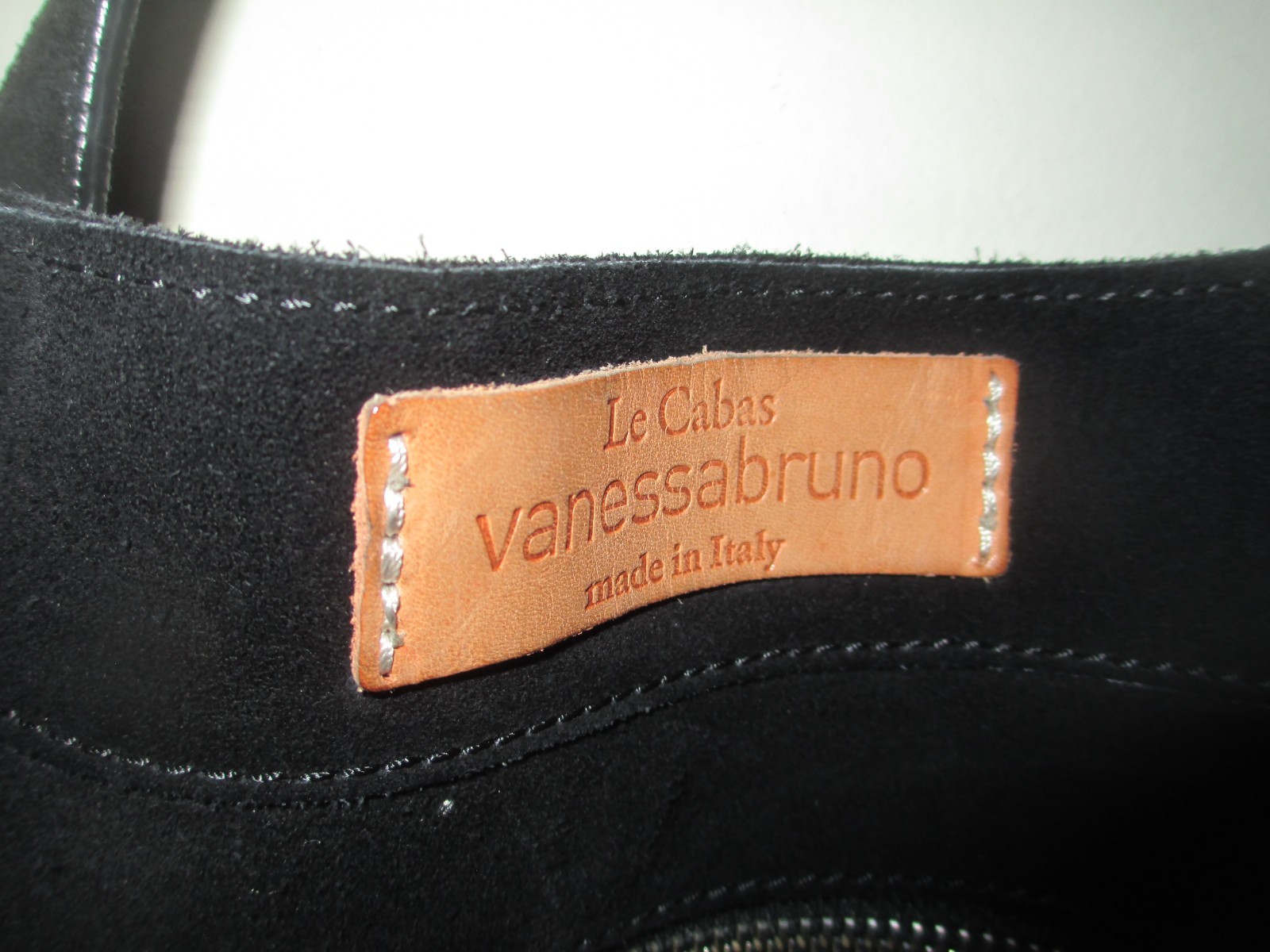 VANESSA BRUNO Black Suede Medium Sized Tote with Fringe EUC