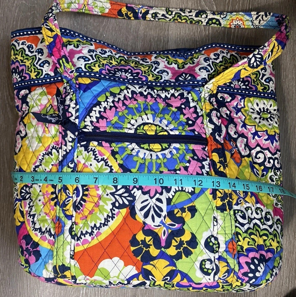 Vera Bradley “Rio” Large Floral Travel Tote Latch Zip Pocket Shoulder Beach Bag