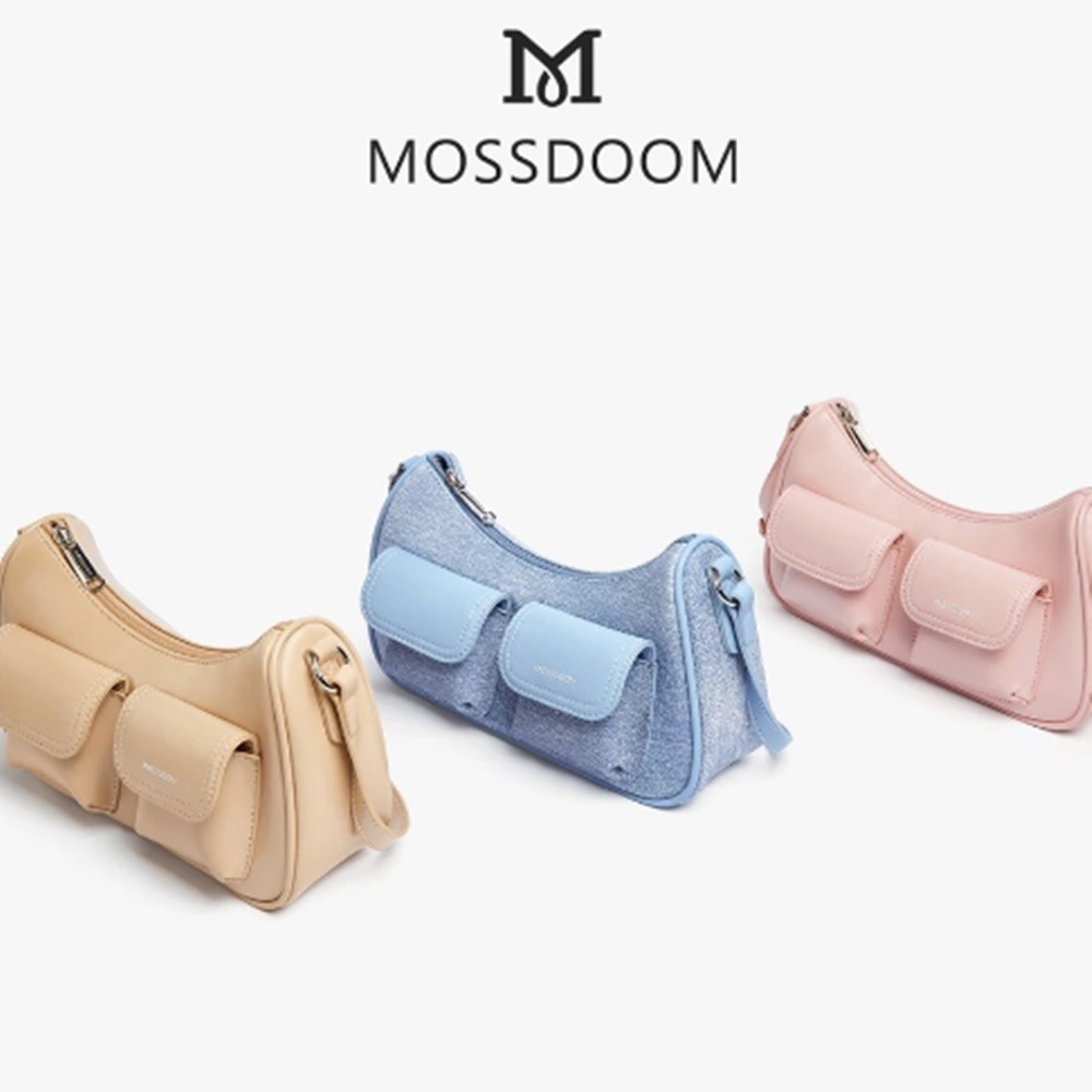 MOSSDOOM Liora Bag For Women PU leather Korean Fashion Black Free Gift Ribbon
