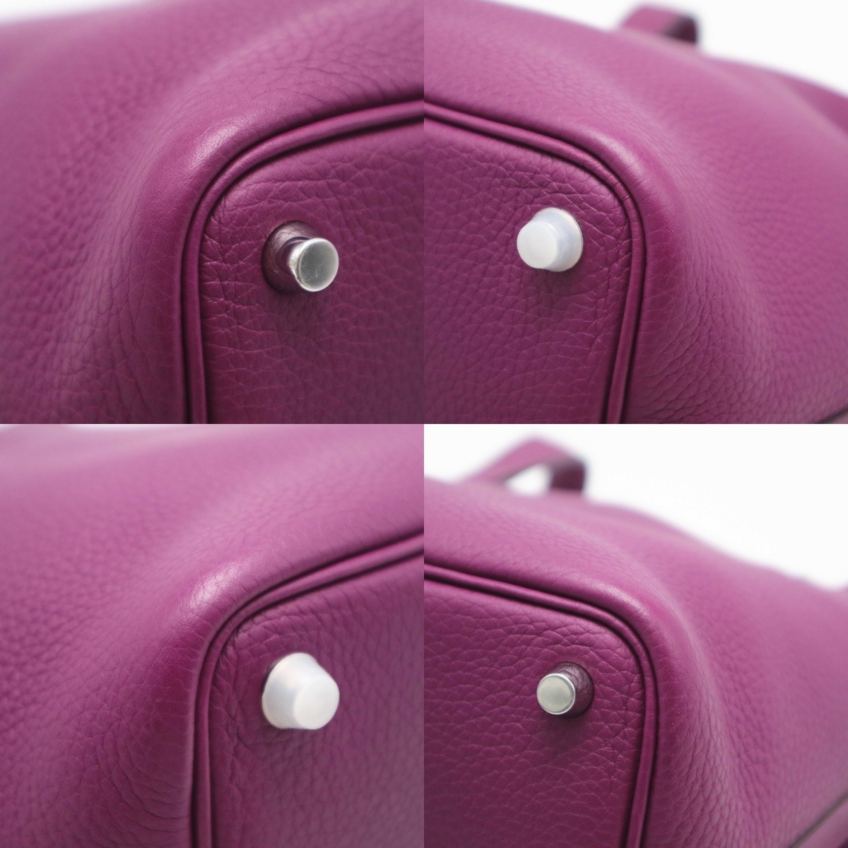 HERMES Picotin Lock 18 Handbag Purple Anemone Taurillon Clemence Leather Z Stamp