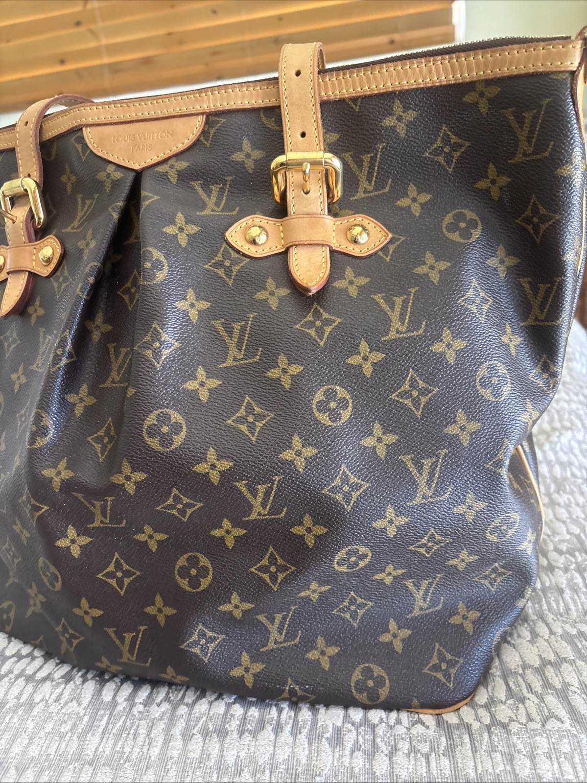 Louis Vuitton Palermo GM Monogram Tote Bag w/ Strap & Dust Bag SD4049 Authentic!