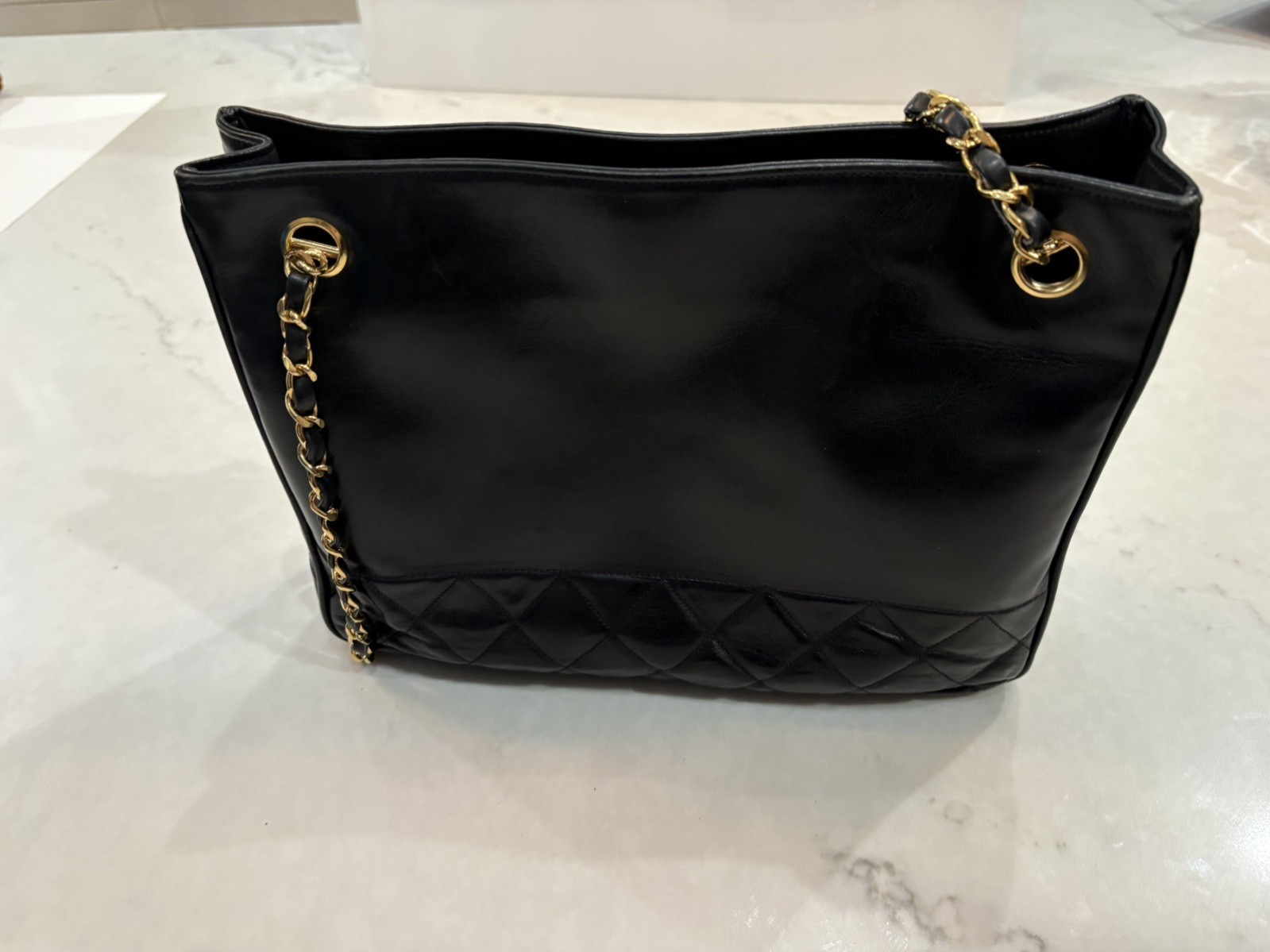 Chanel “0” Half Quilt 24kt Gold Plated Chain Shoulder Bag 1986-1988 Quiet Luxury