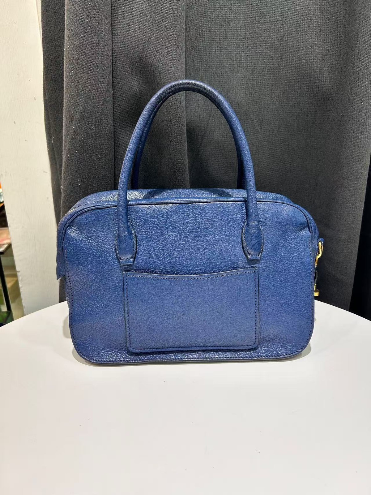 Miu Miu Box Handbag Bright Blue Calf Leather Italy
