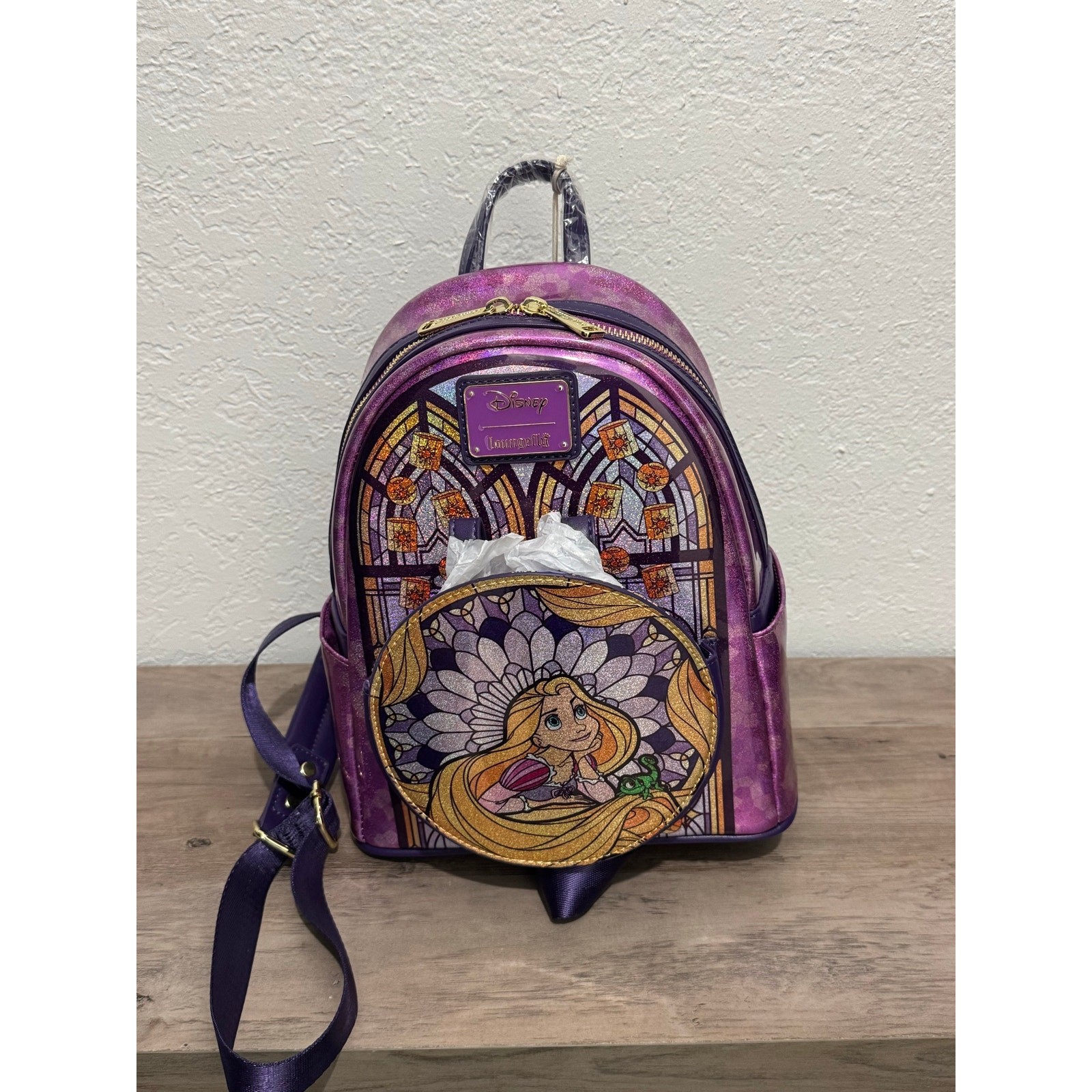 Loungefly Disney Stained Glass: Rapunzel Mini-Backpack [New]