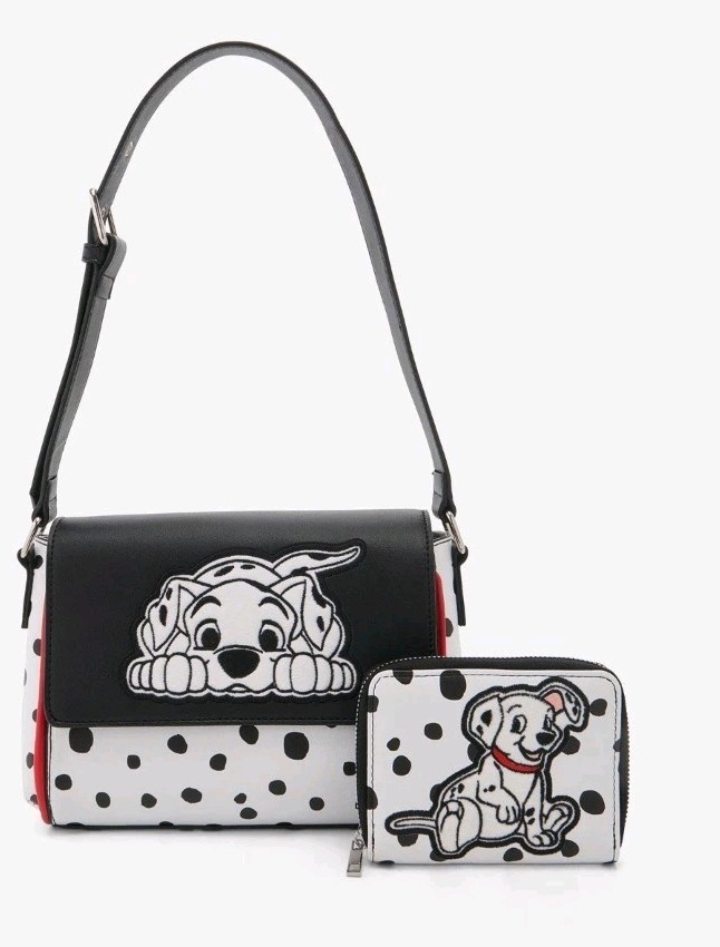 Her Universe Disney 101 Dalmatians Puppy Spots Crossbody Shoulder Bag AND Wallet