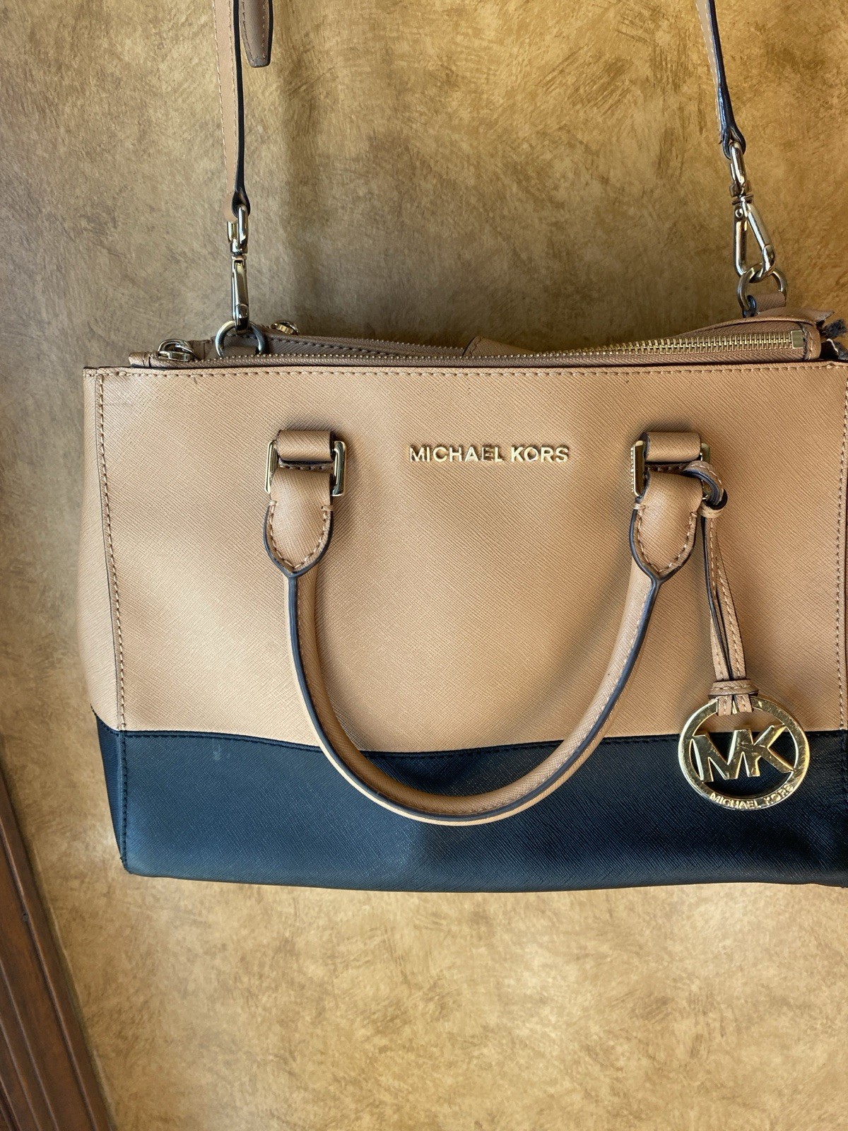 Michael Kors Sutton Suntan and Black- Rare
