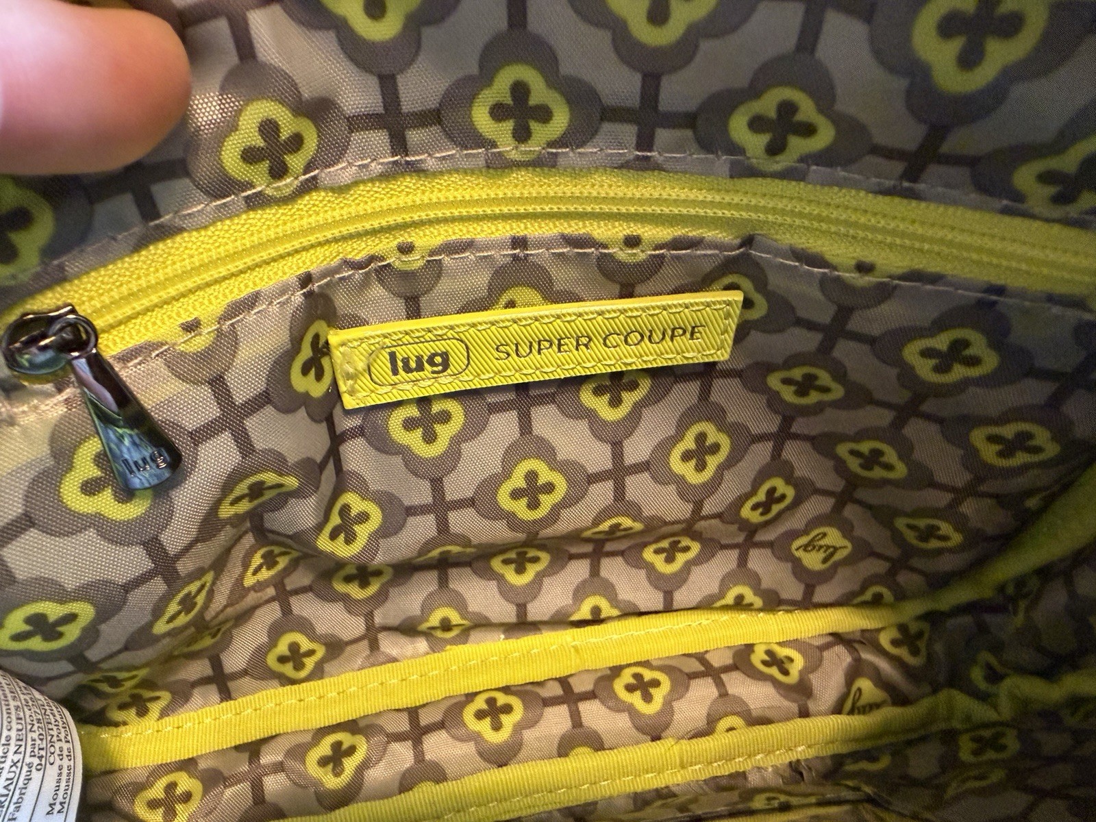Lug Super Coupe 3 Satin Luxe VL Convertible Crossbody Bag In Lemon Lime