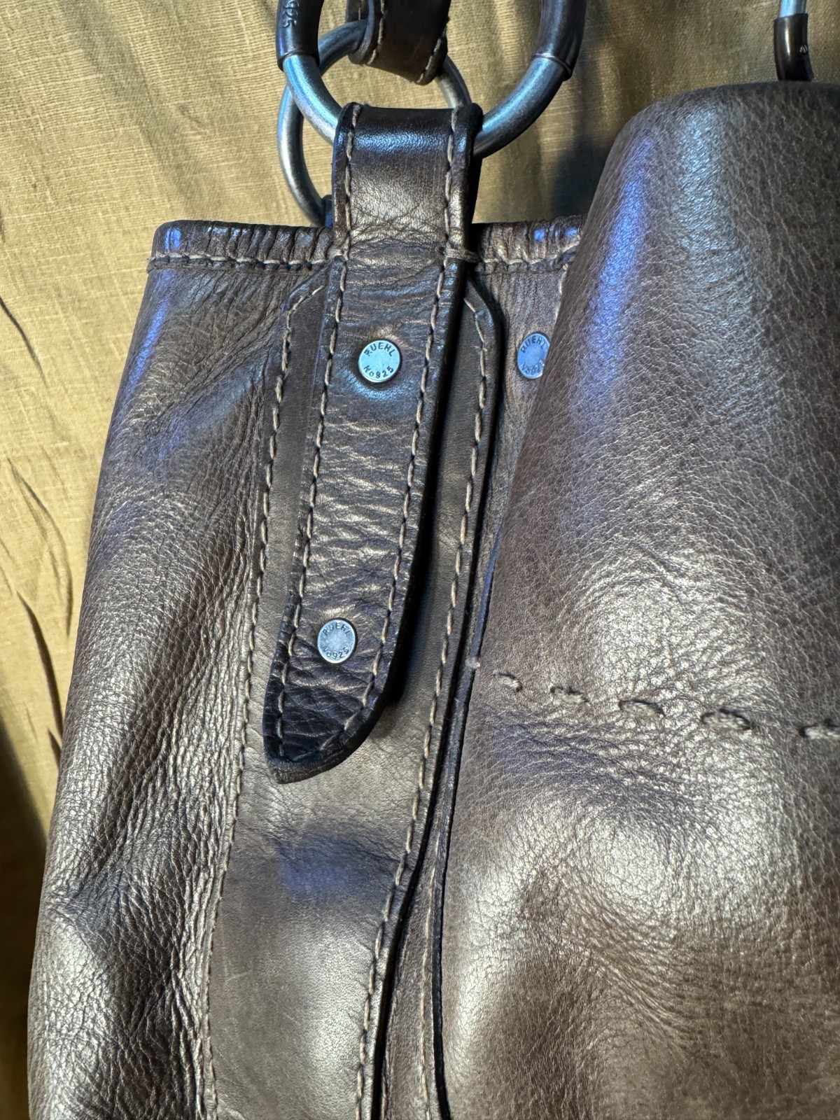 RUEHL No.925 Lila ? Purse Tote Leather Abercrombie Fitch Rare Brownish Gray