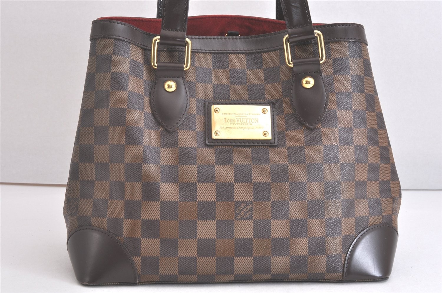 Authentic Louis Vuitton Damier Hampstead PM Shoulder Tote Bag N51205 LV 446AA
