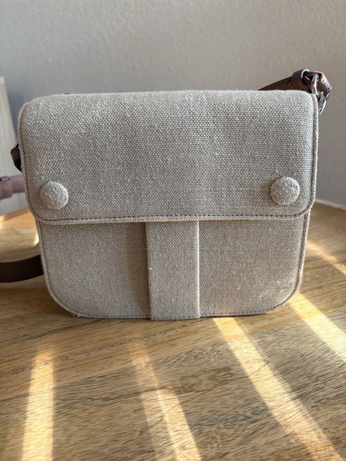 Maison Margiela Purple & Beige New Lock Square Shoulder Bag