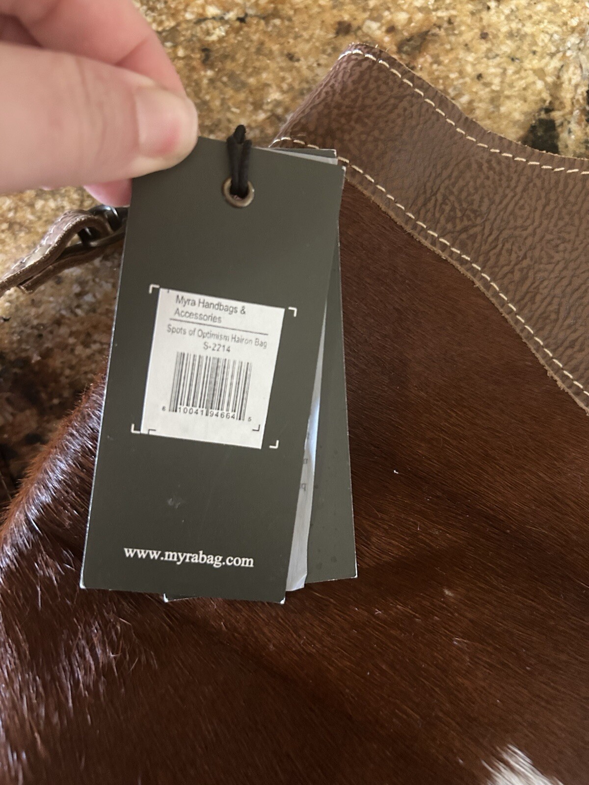 Myra Womens Western Cowhide Purse Medium Brown Shoulder Snap 13.5 x 11 x 4.5 in