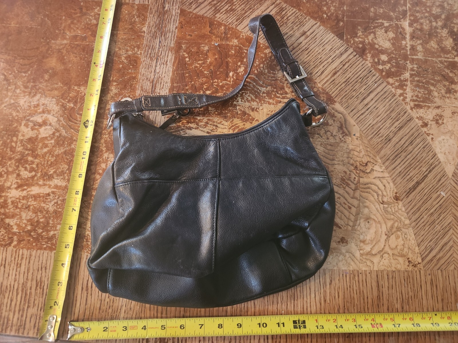 Aurielle Brown Leather Multi Pocket Crossbody / Bag #S71