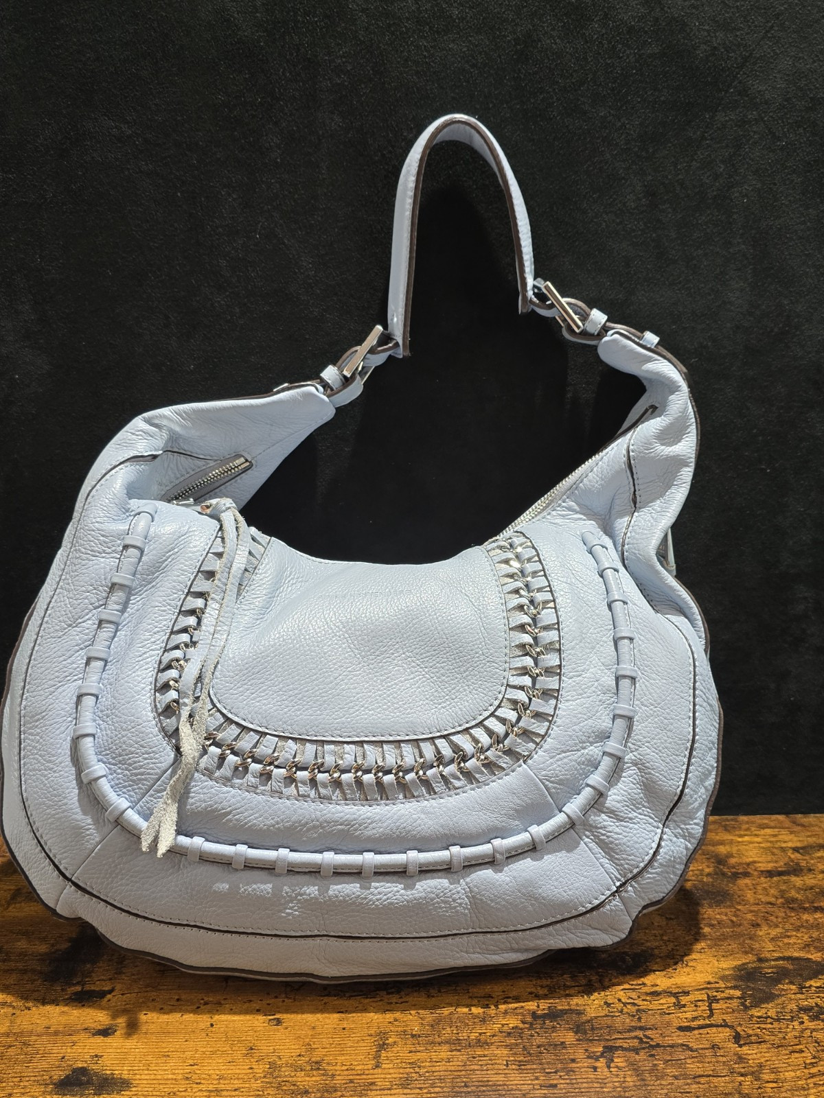 aimee kestenberg Pebble Leather Hobo Soft Blue Pilurse
