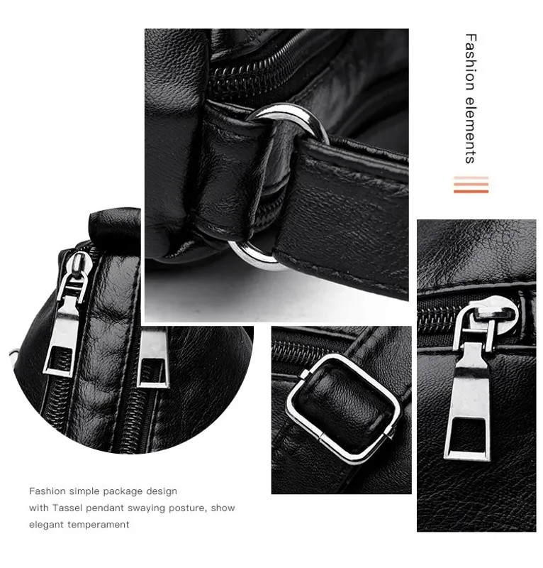 Fashion Soft Leather Crossbody Bags for Women 2026 Casual Female Multi Pocket