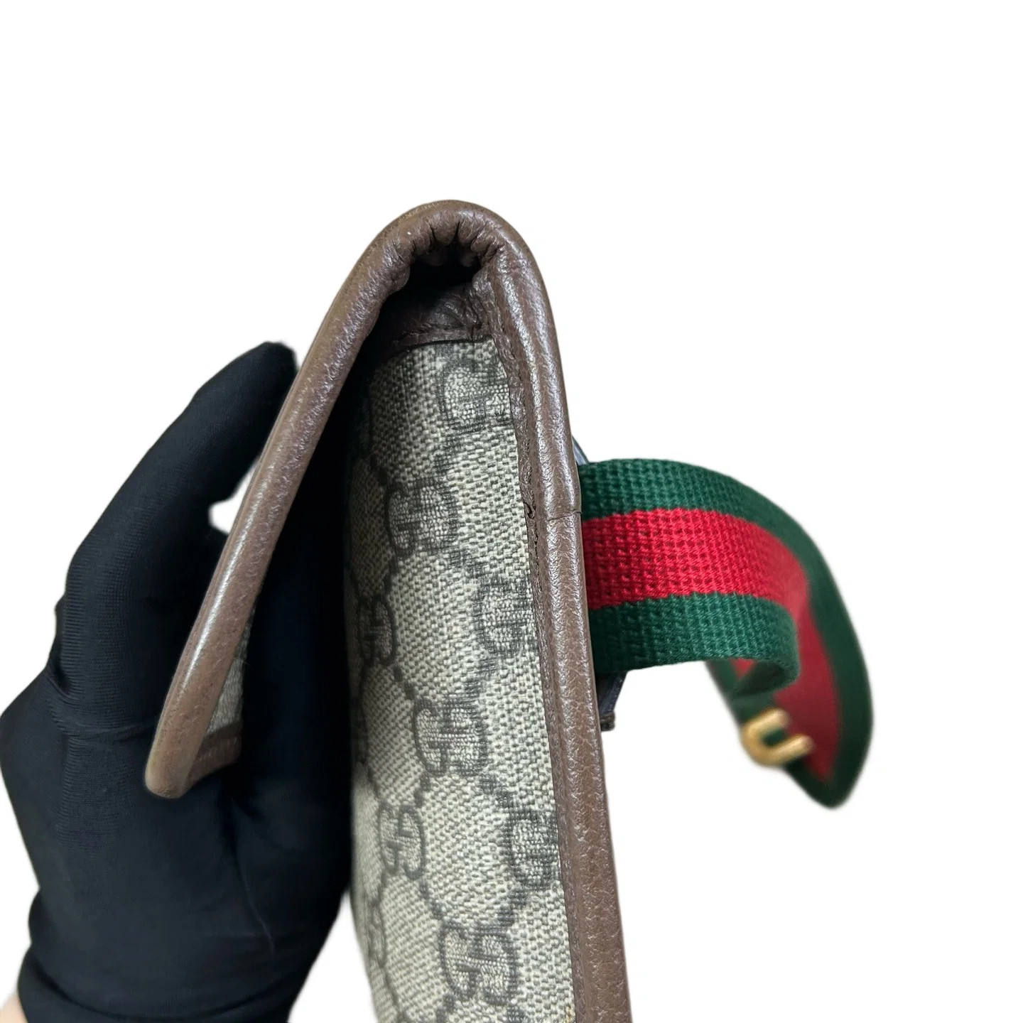 Gucci Neo Vintage Belt Bag Beige Brown Red Green Gg Monogram (dh071026f3r)
