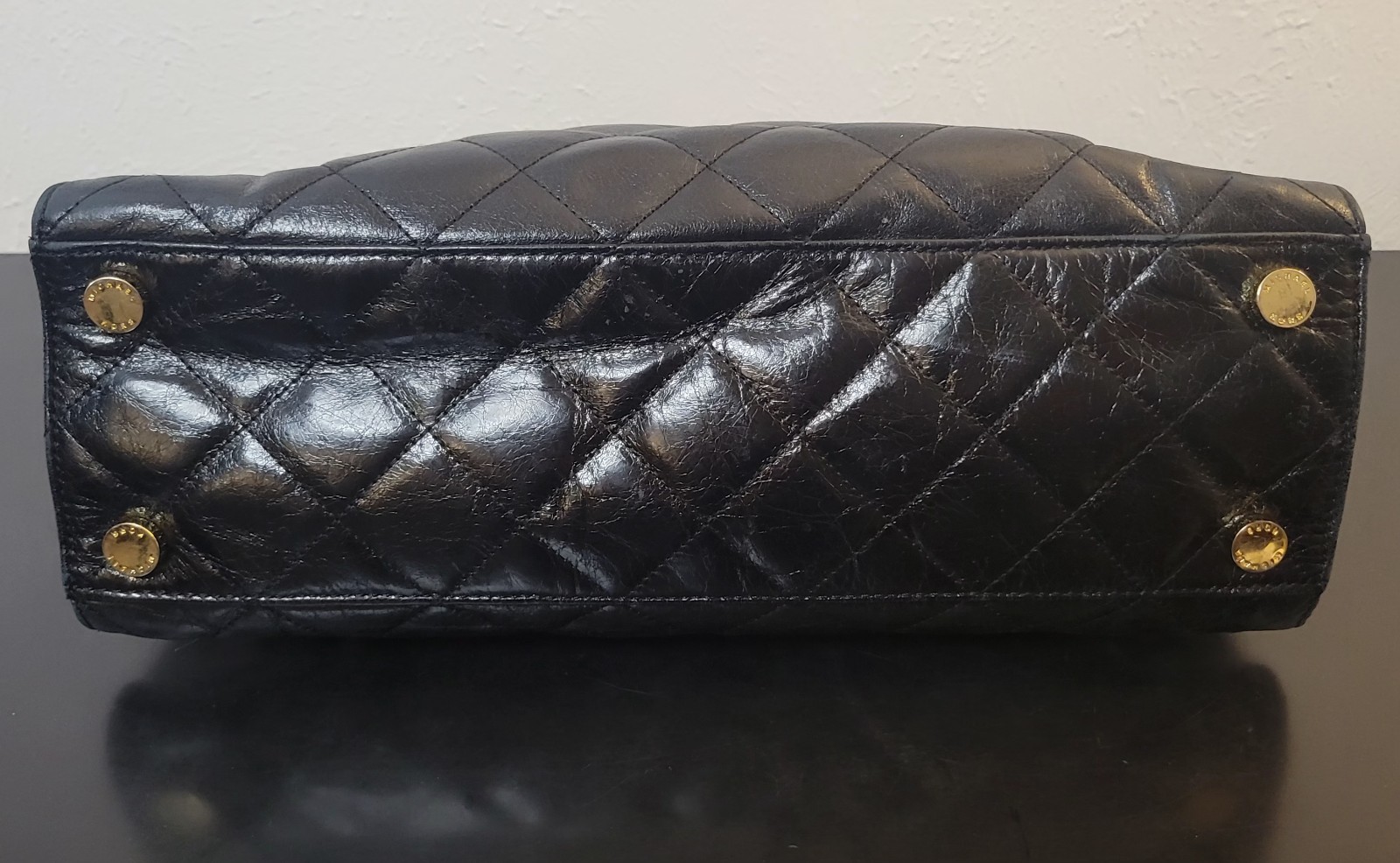 Michael Kors Black Leather Susannah Tote With Dust Bag And MK Charm VGC!