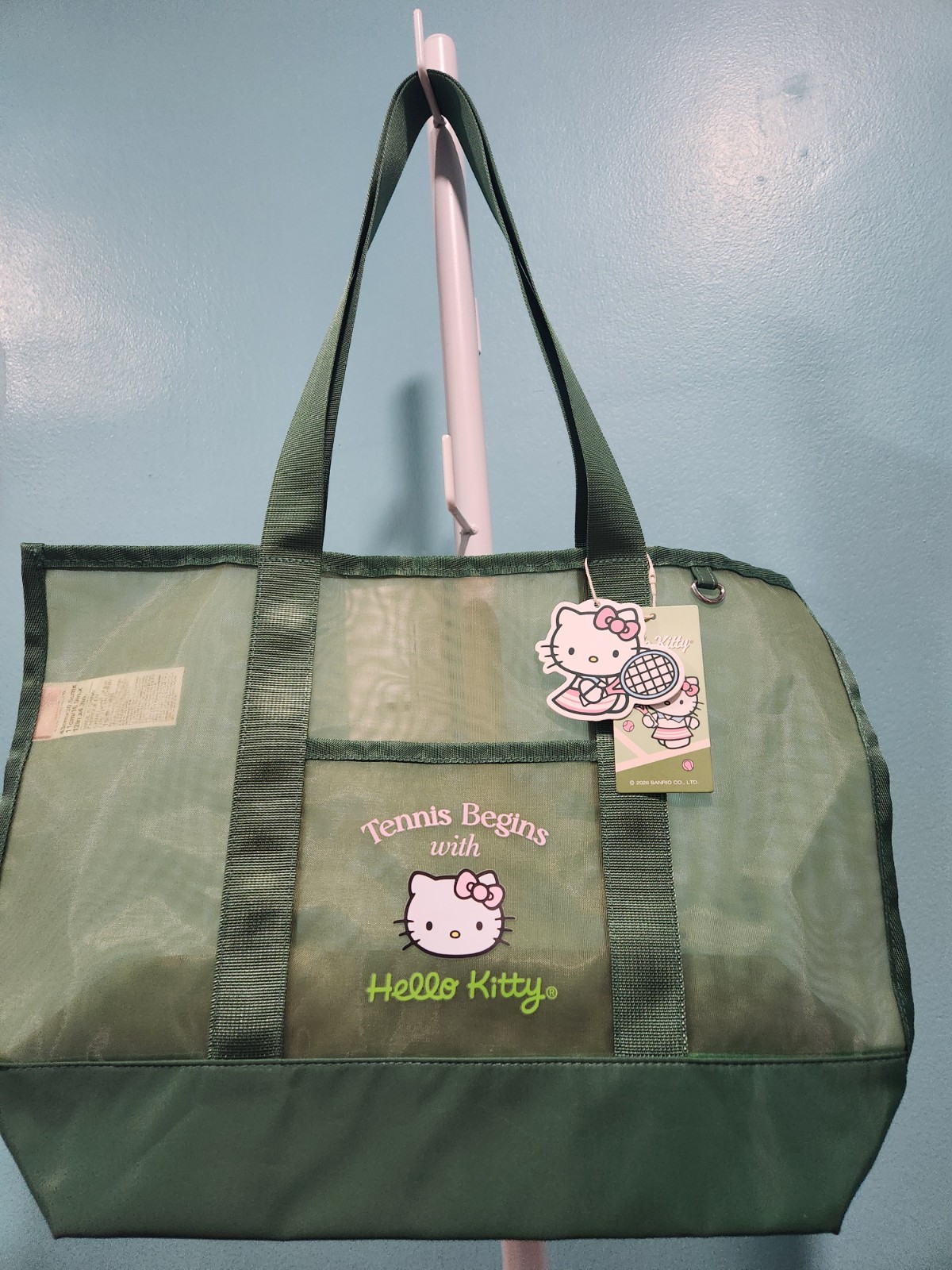 HELLO KITTY & MIMISU COLLECTION TENNIS THEME MESH TOTE BAG NWT 2026 TENNIS BAG