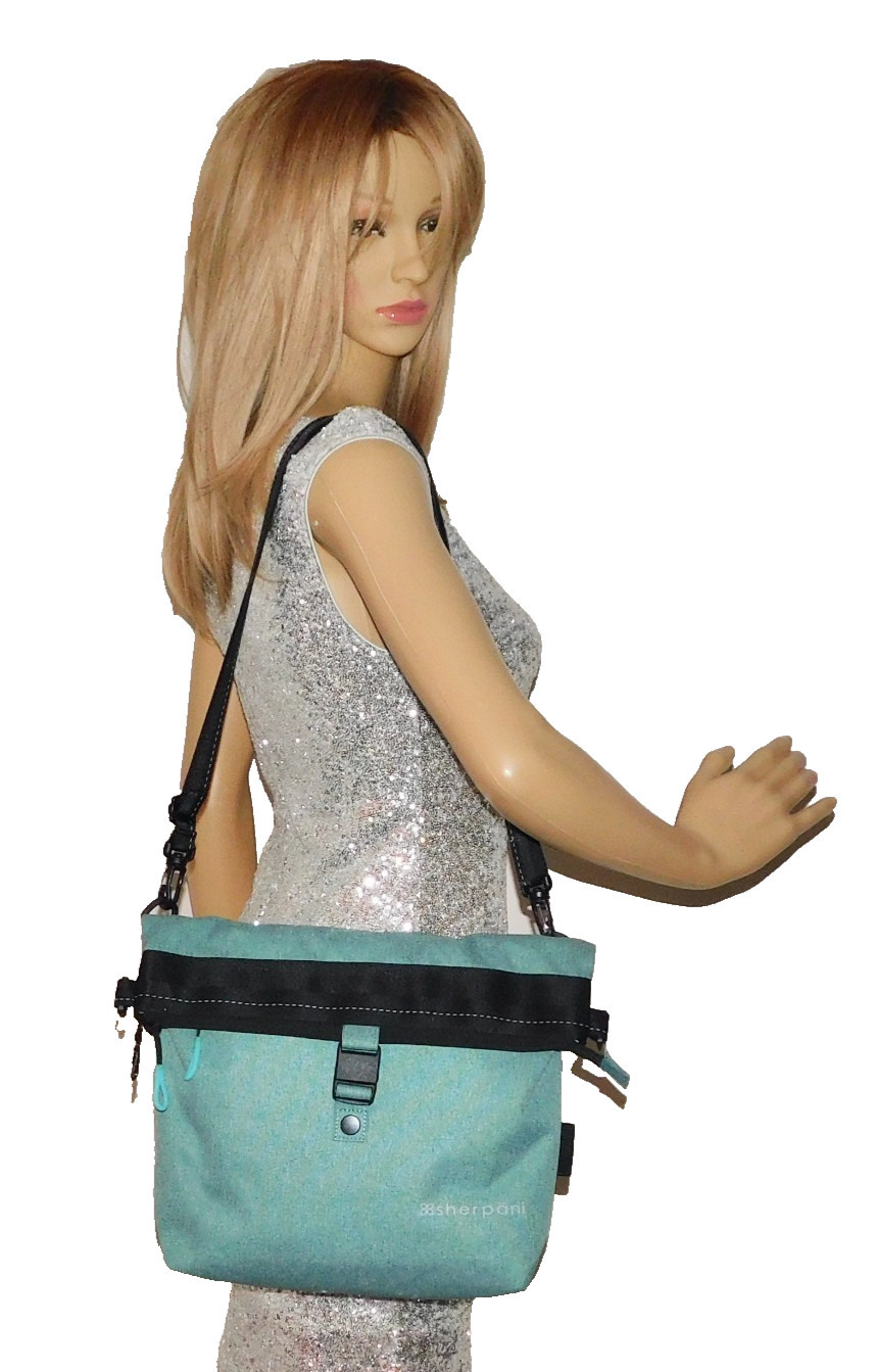 SHERPANI Viso Foldover Crossbody Shoulder Bag Green Black