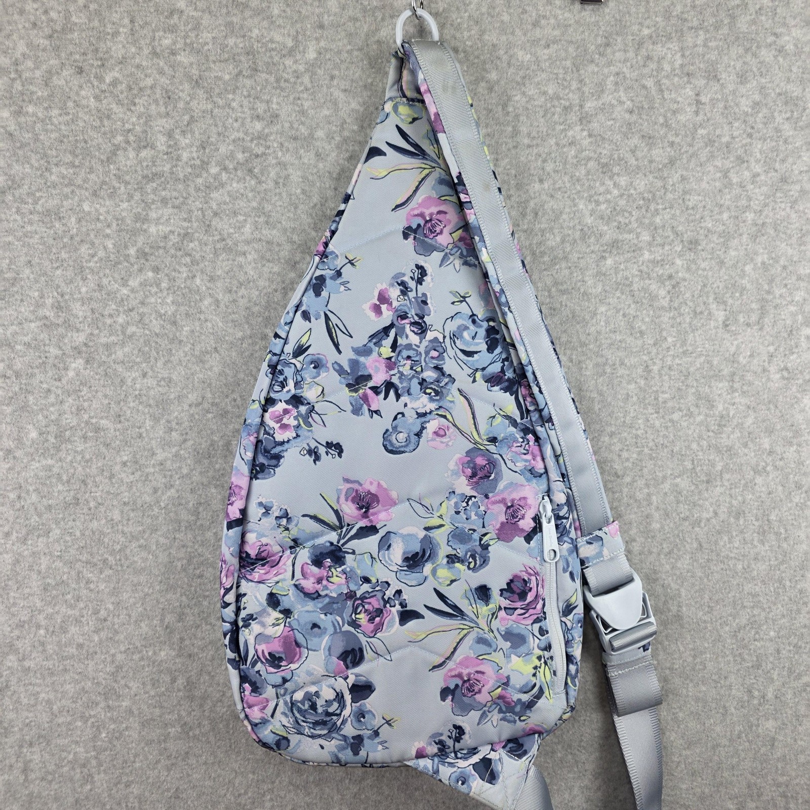 Vera Bradley Sling Backpack Lavender Floral Lightweight Crossbody Travel Bag