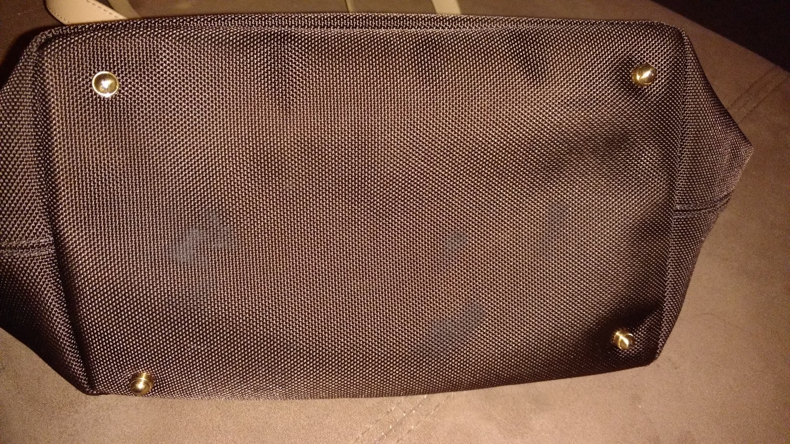 PARAZUL BEAUTIFUL EXTRA LARGE HANDBAG/TOTE BROWN WITH TAN TRIM