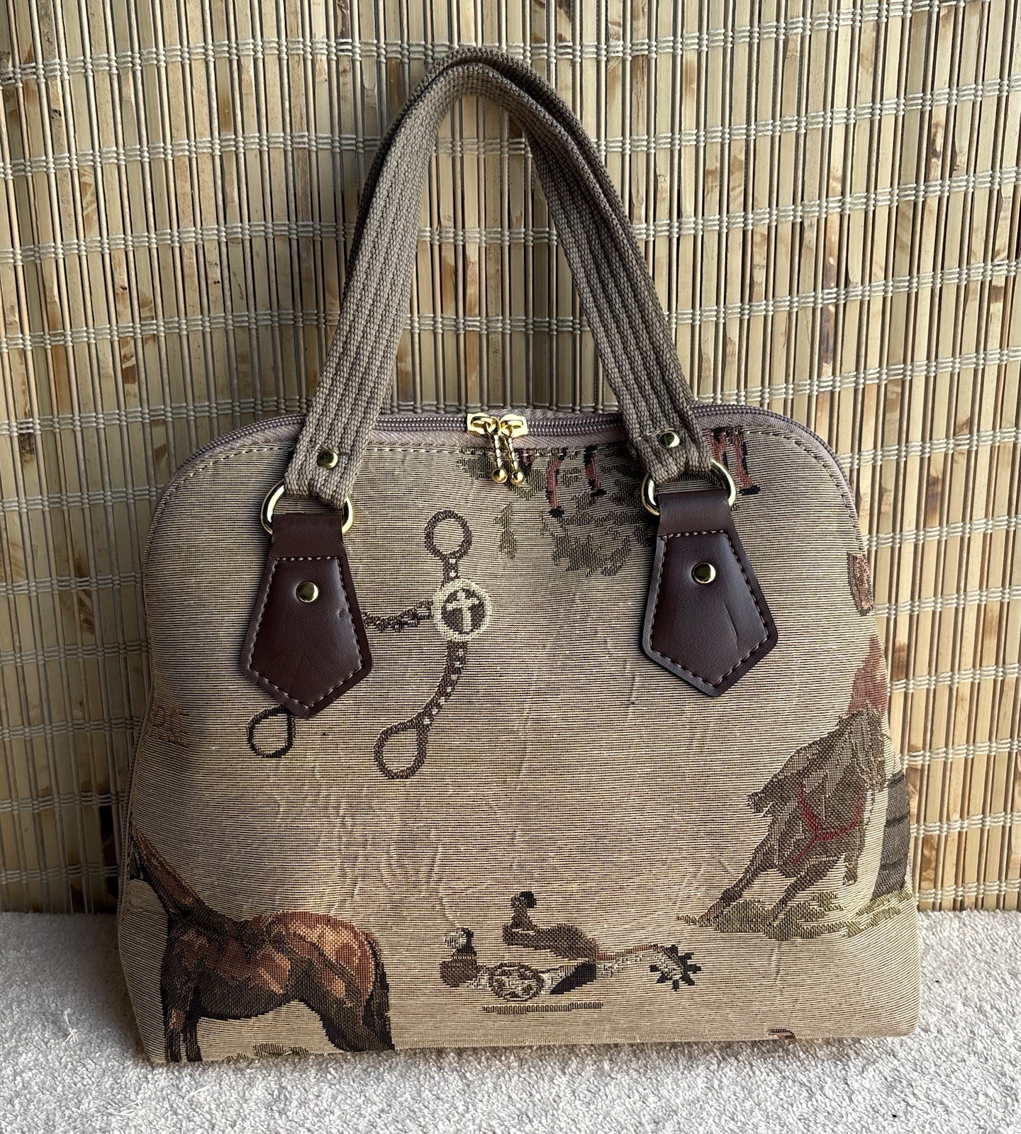 New w/Tags – Tapestry Western Horse Theme Tote Bag – 10”h x 11-1/2”w x 4-1/2”d
