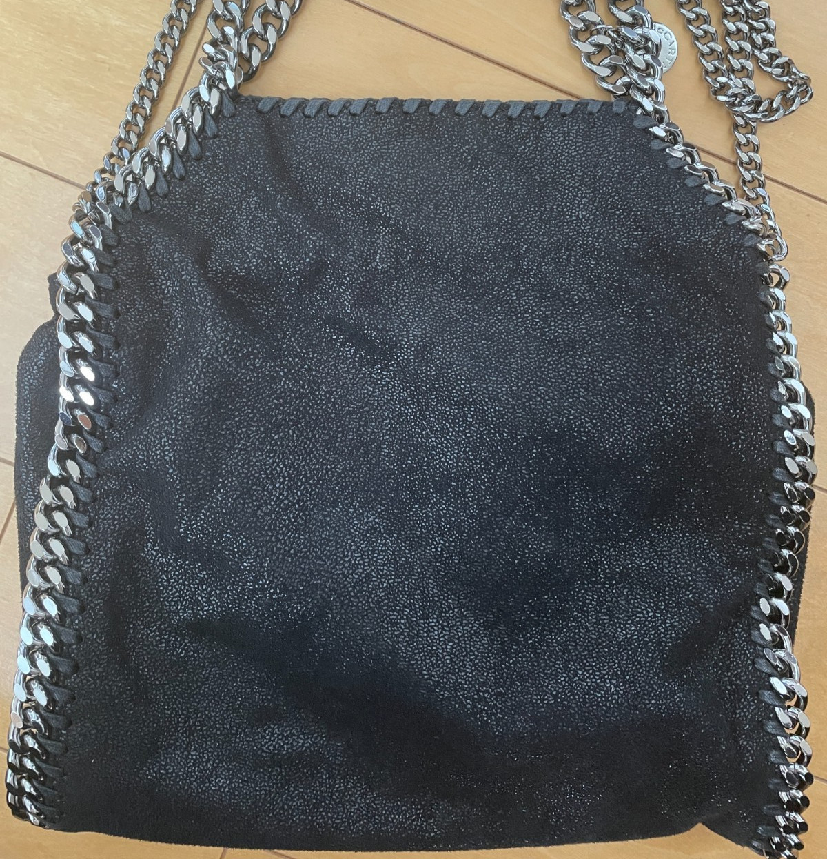 Stella McCartney Falabella Mini Tote Bag Chain Shoulder Vegan Leather Black