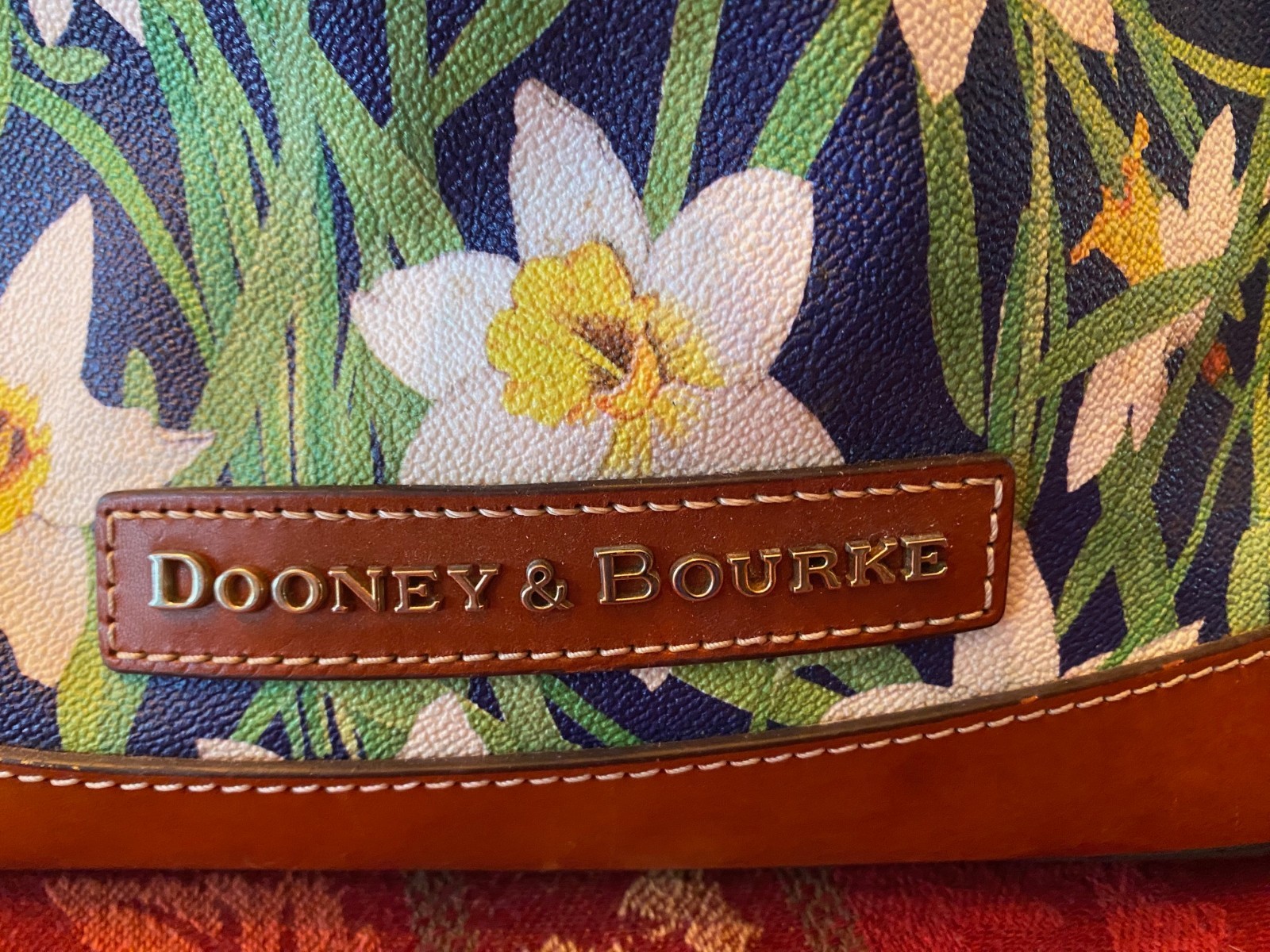 Dooney & Bourke Daffodil Floral Drawstring Bucket Bag/Matching Wristlet Set