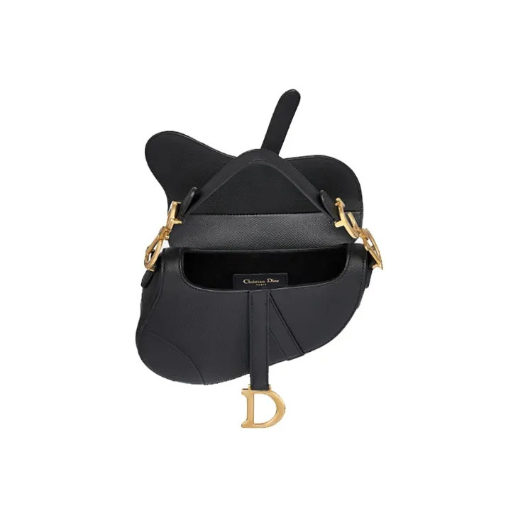 DIOR Saddle Leather Shoulder Bag Mini Women’s Black 8.3*5.9*7.5 in