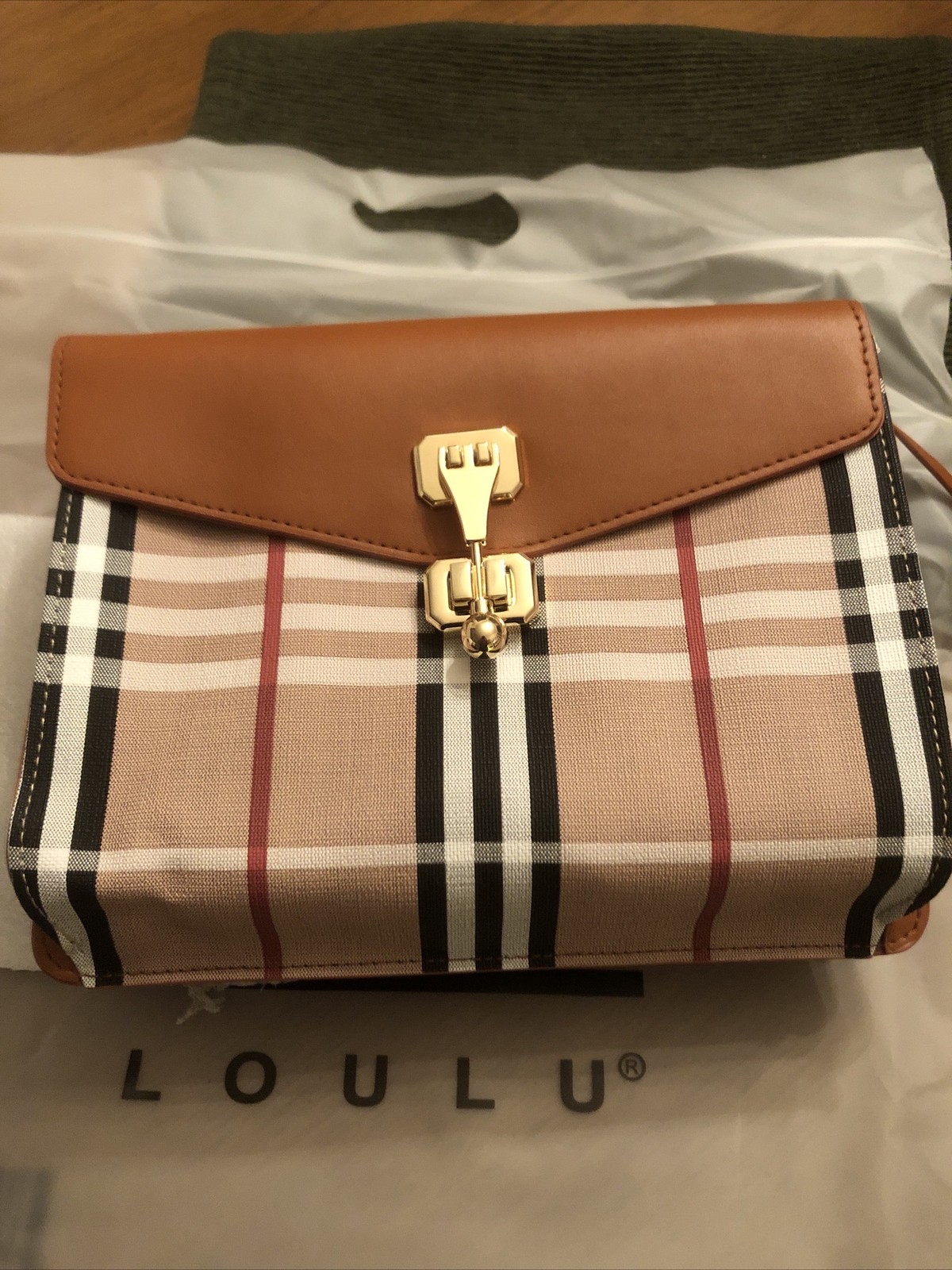 New-Loulu Collection Purse Handbag Shoulder Strap Snap-Lock (In Original Bag)