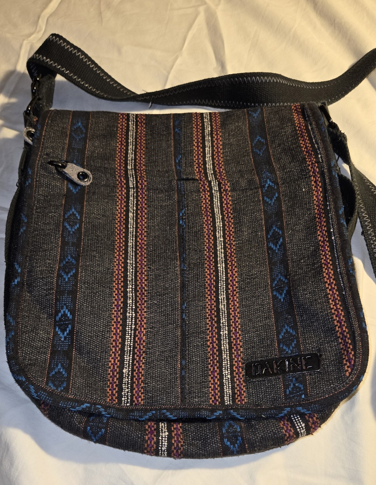 Dankine District Cloth Bag. Native Print. Padded Laptop Fleece Lined Hippie Tote