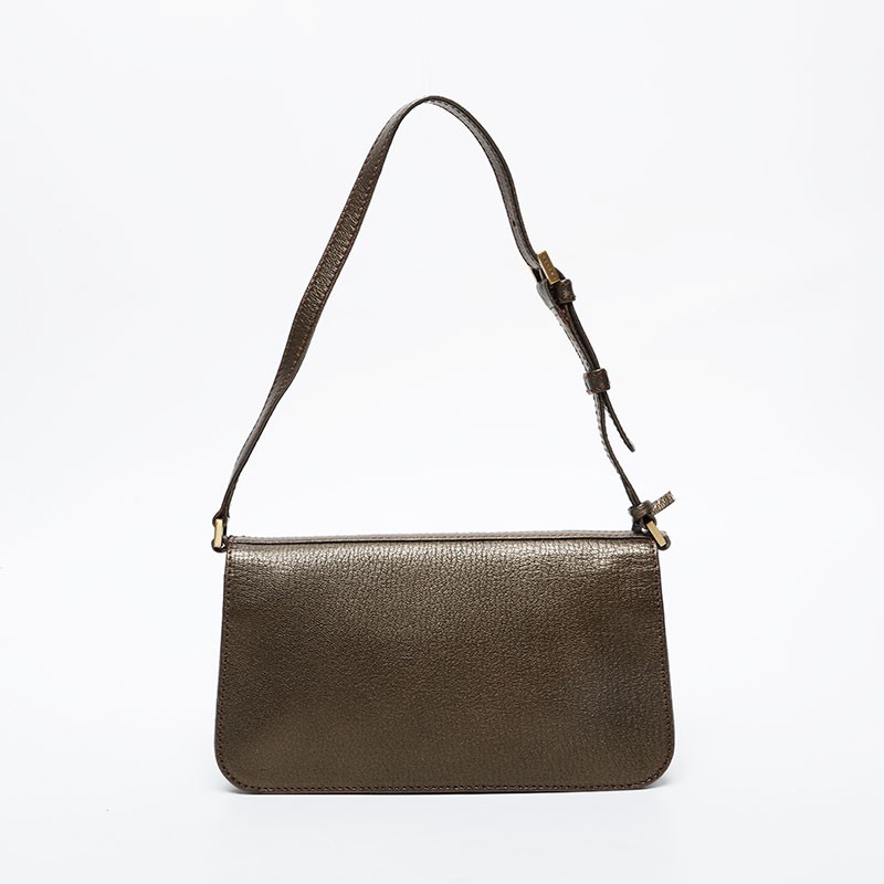 Authentic CELINE Metallic Mini Shoulder Bag gold WS21335