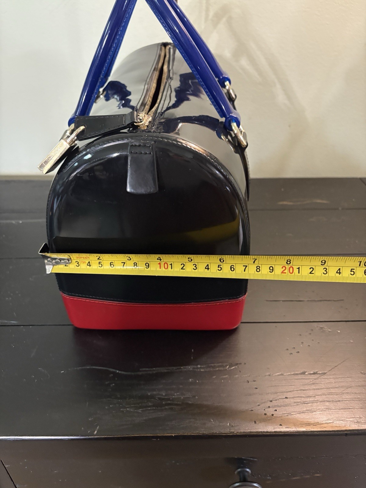 Furla Silicone CANDY Handbag Color: Black Red And Blue Large!