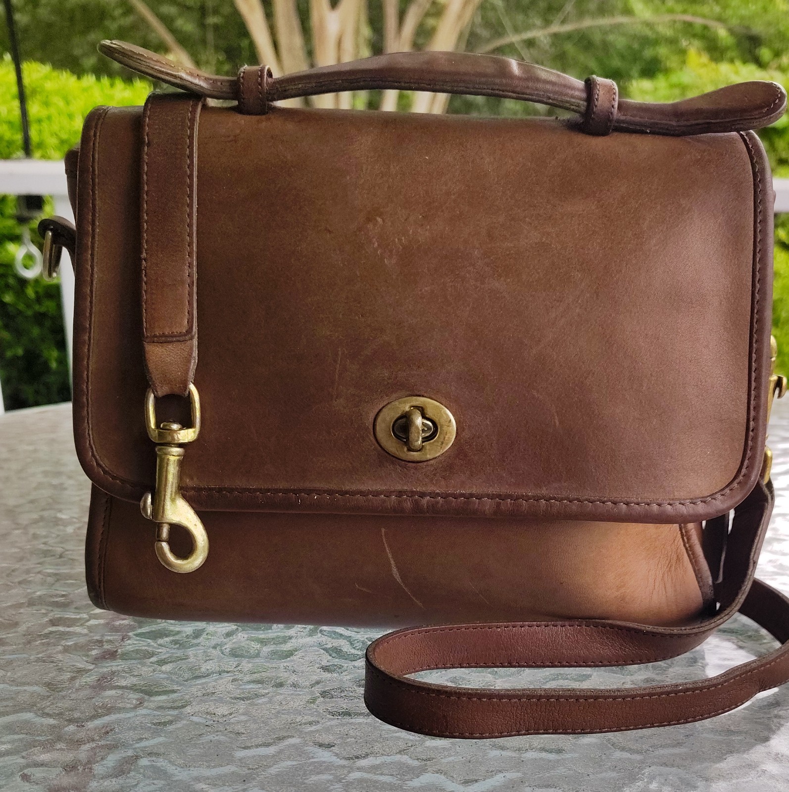 Coach SMALL 3028 Vintage Court Brown 80’s Made In The United States Leather Bag