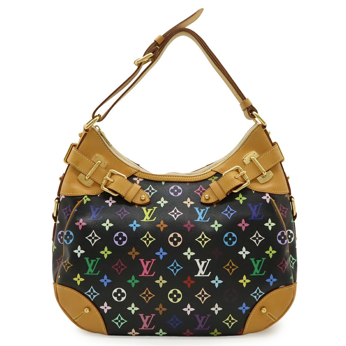 Louis Vuitton Monogram Multicolor Greta Shoulder Bag Women Black One Size