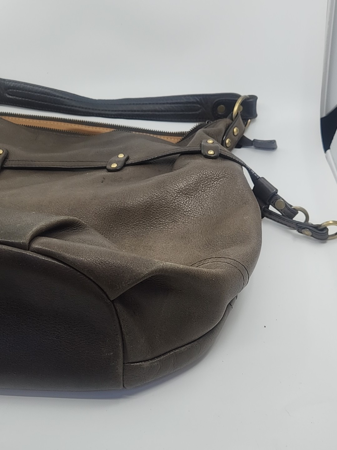 Vintahe Ghurka Original Collection Dark Brown Shoulder Bag. Inside Needs Repair