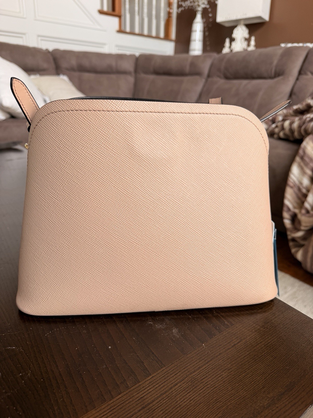 PRADA Pink Small Shoulder Bag Zip Closure Detachable Adjustable Strap Gold